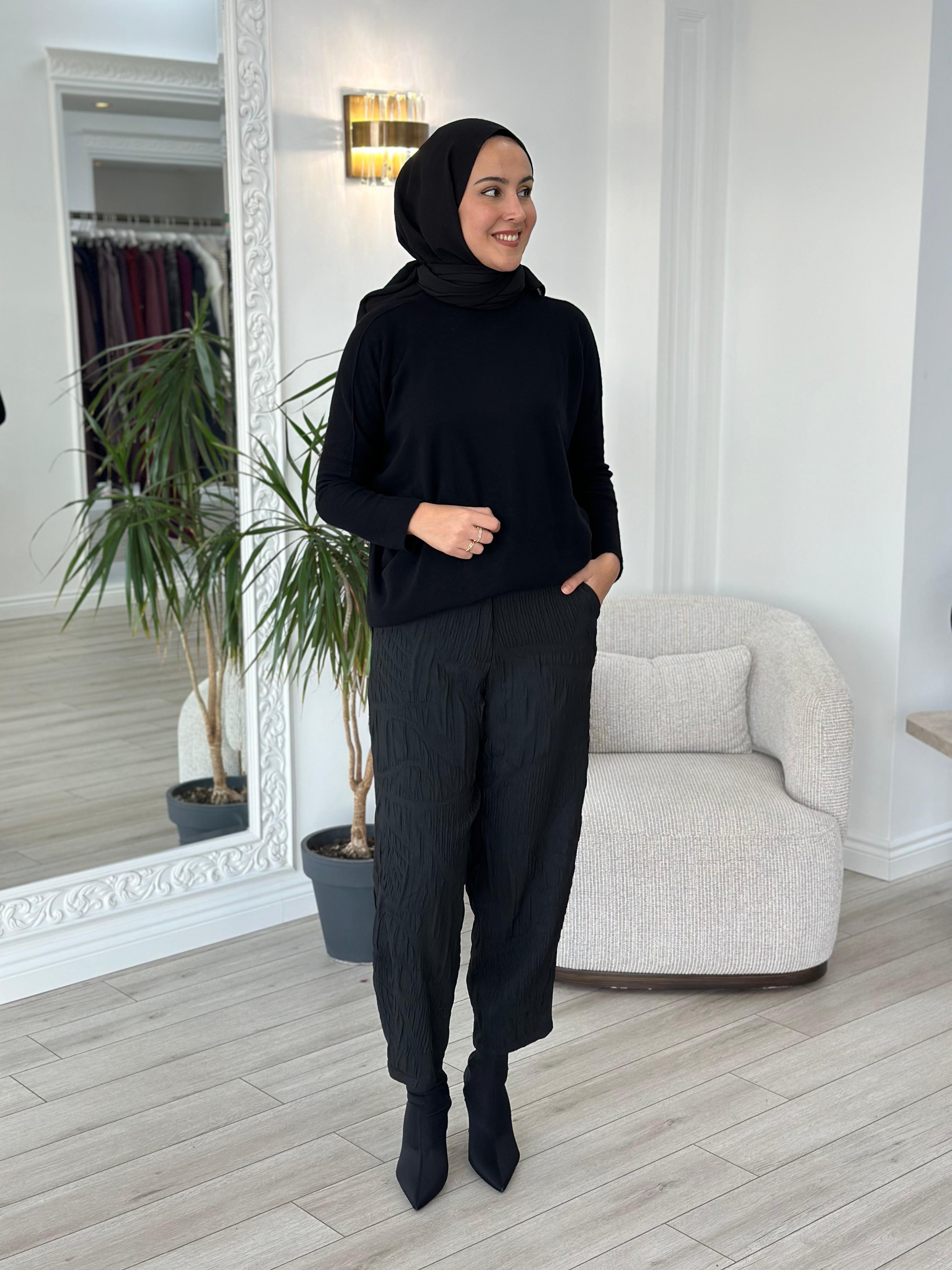 Kahma Kendinden Desenli Pantolon khm24k11110