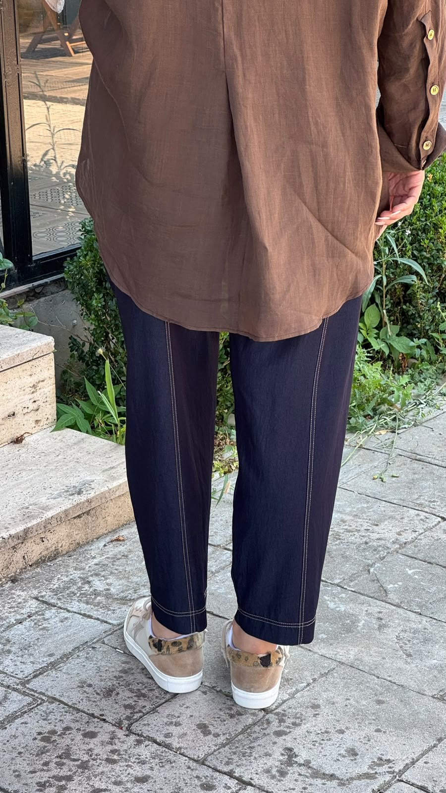 Kahma Kontrast Dikişli Denim Pantolon 26y11310
