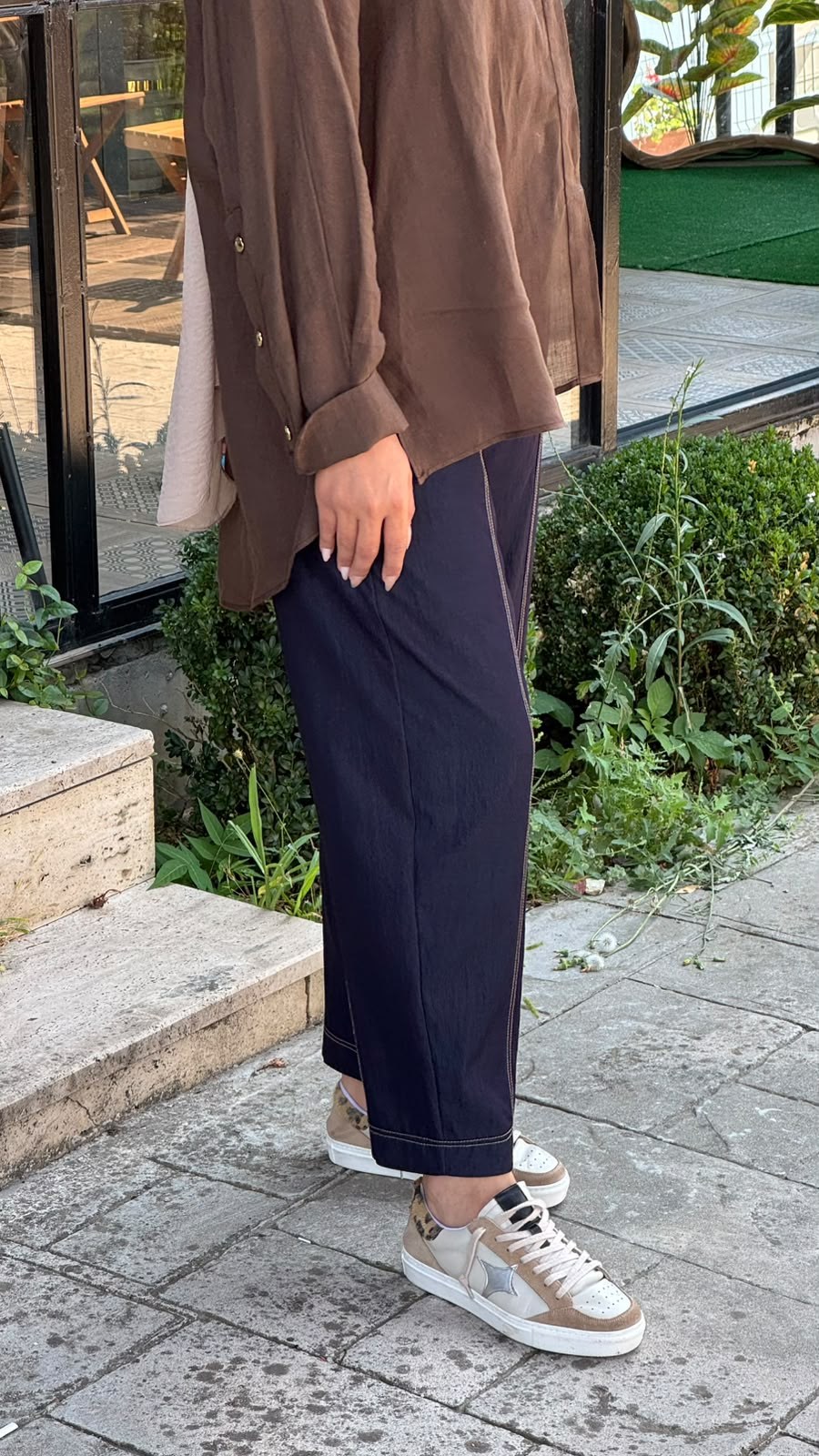 Kahma Kontrast Dikişli Denim Pantolon 26y11310