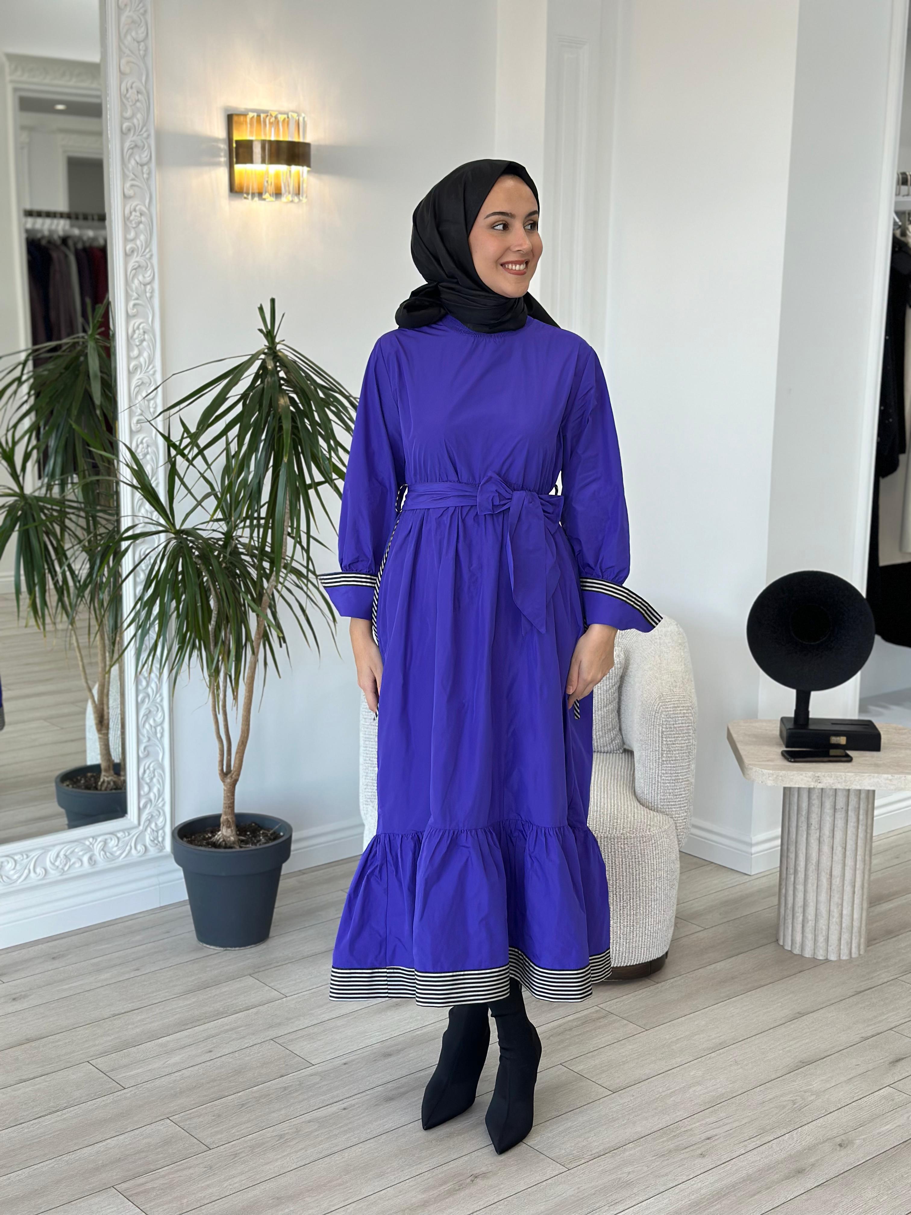 Kahma Mor Elbise 24k13109