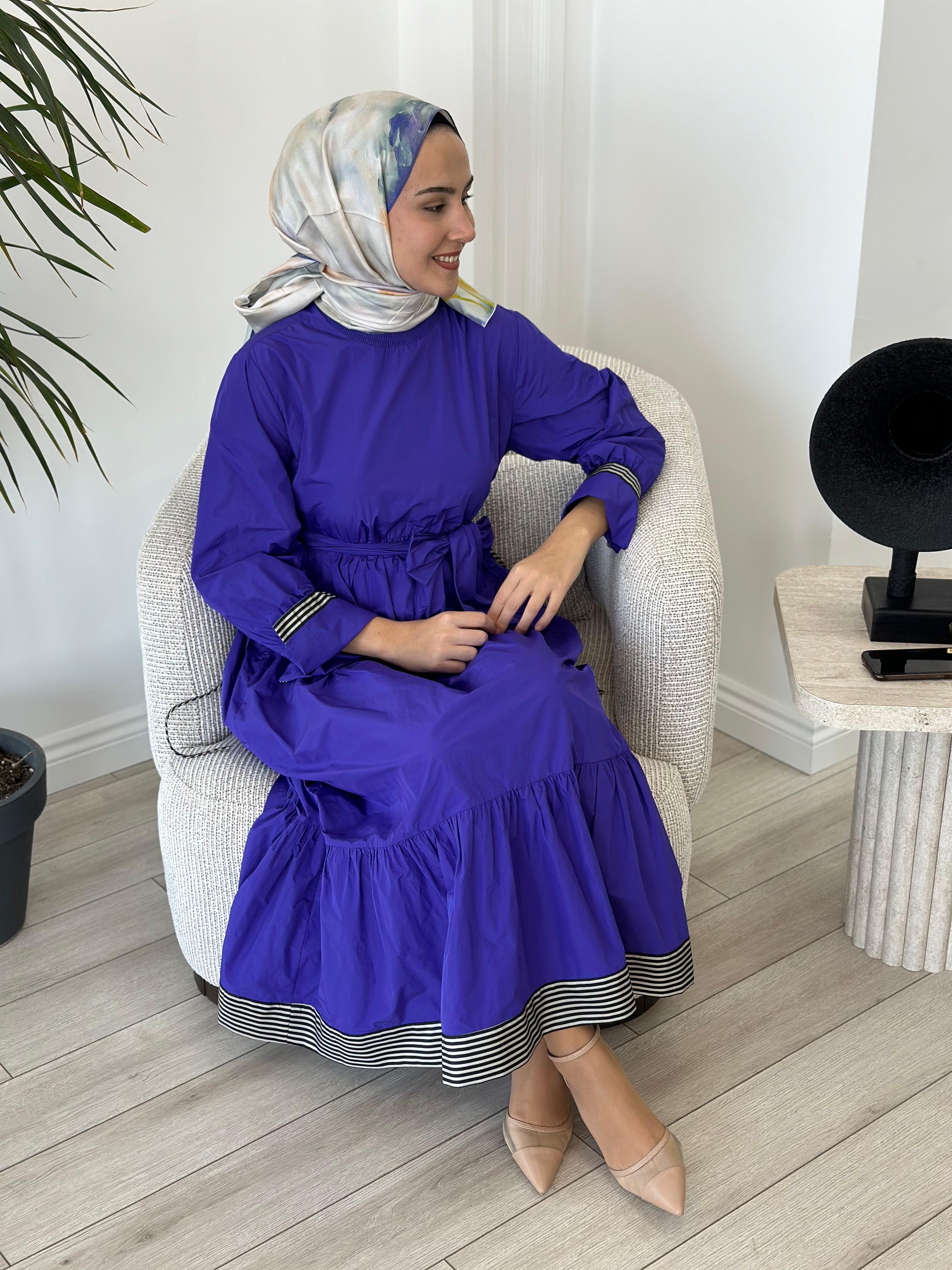 Kahma Mor Elbise 24k13109