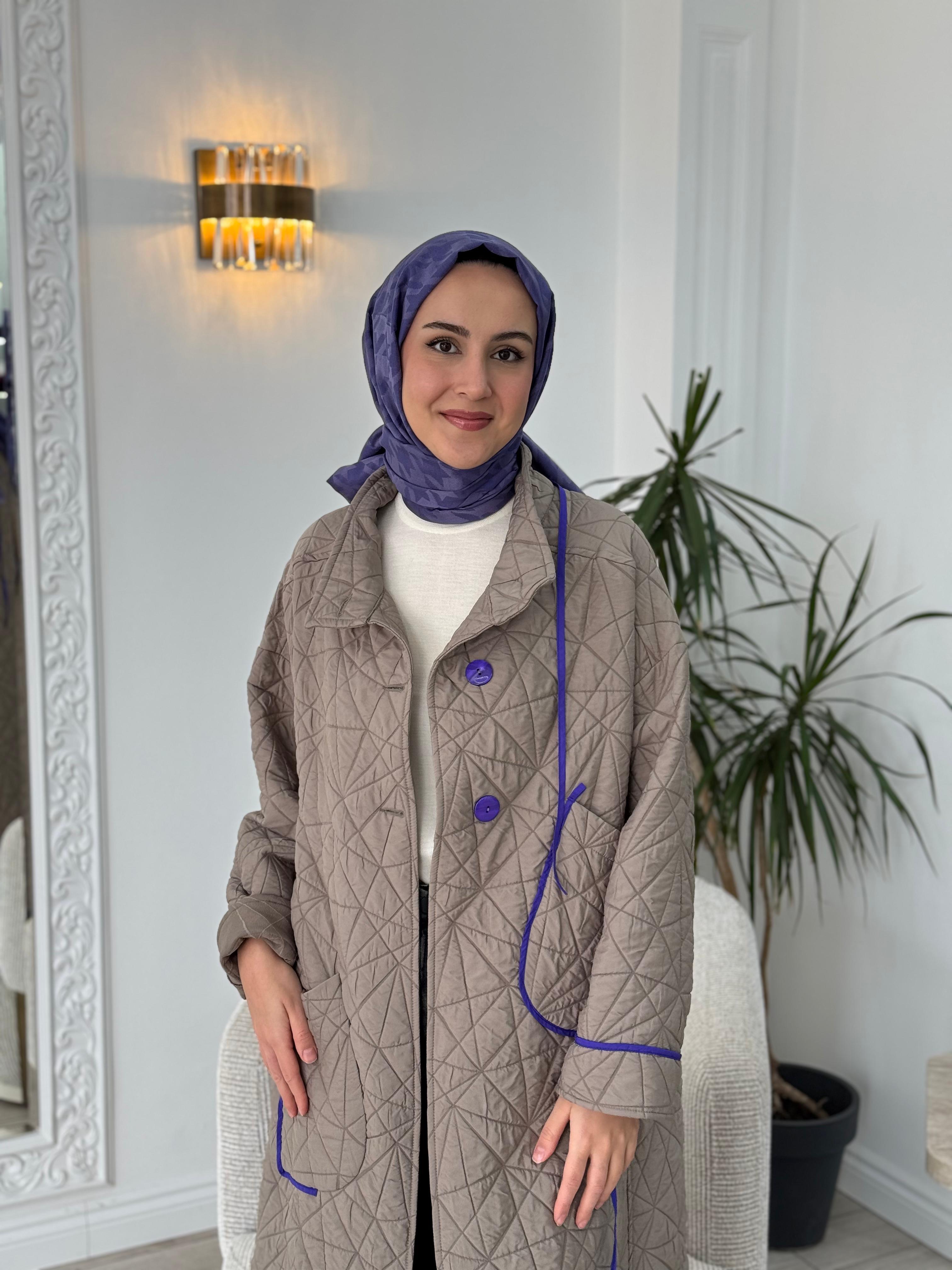 Kahma Mor Şerit Detaylı Kap 24k14111