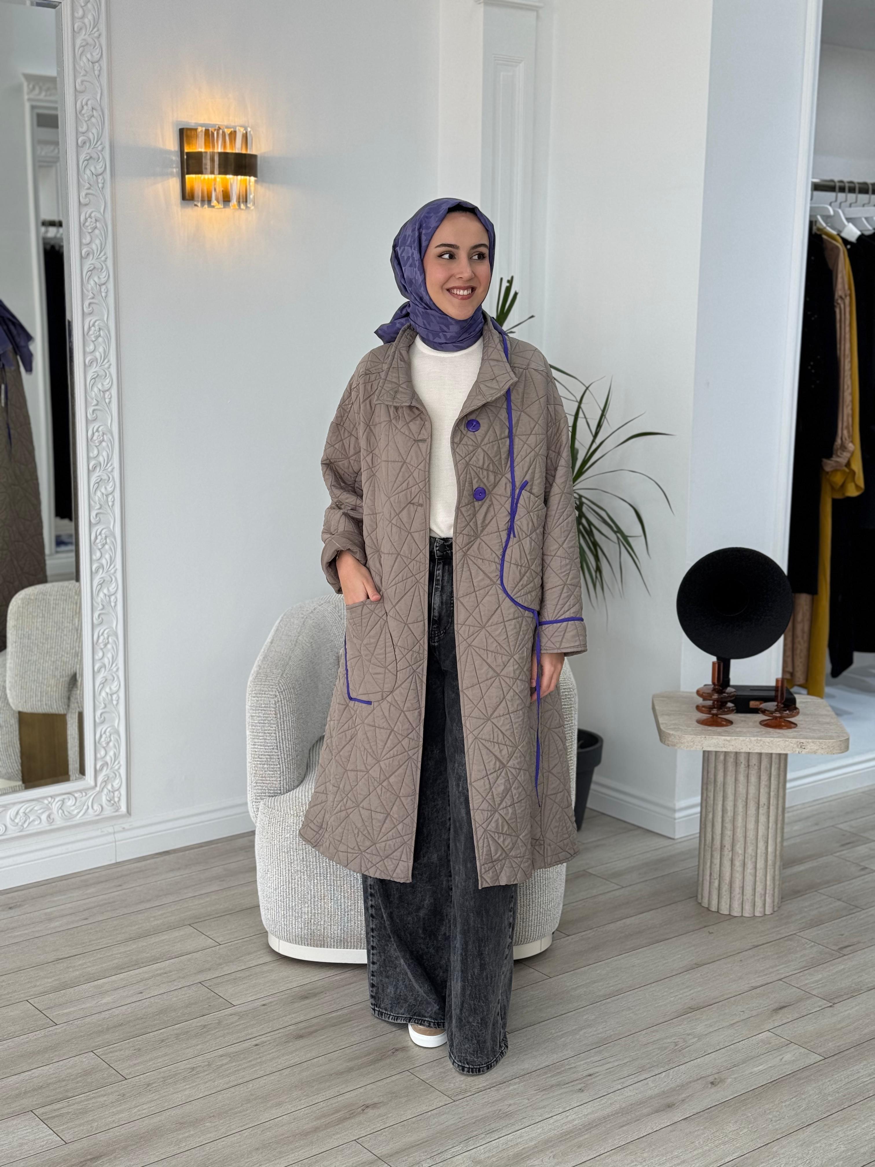 Kahma Mor Şerit Detaylı Kap 24k14111