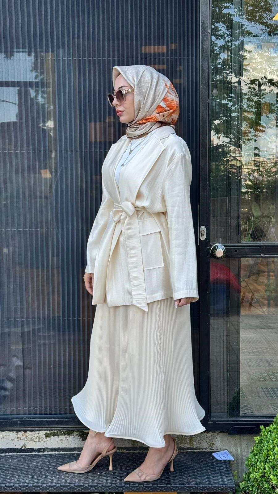 Kahma Parlak Dokulu Ceket 26y25317