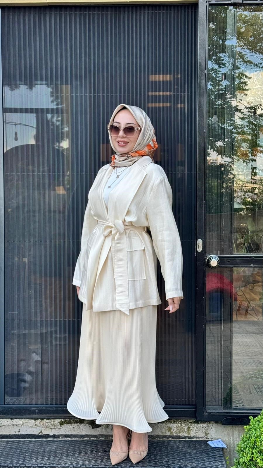 Kahma Parlak Dokulu Ceket 26y25317