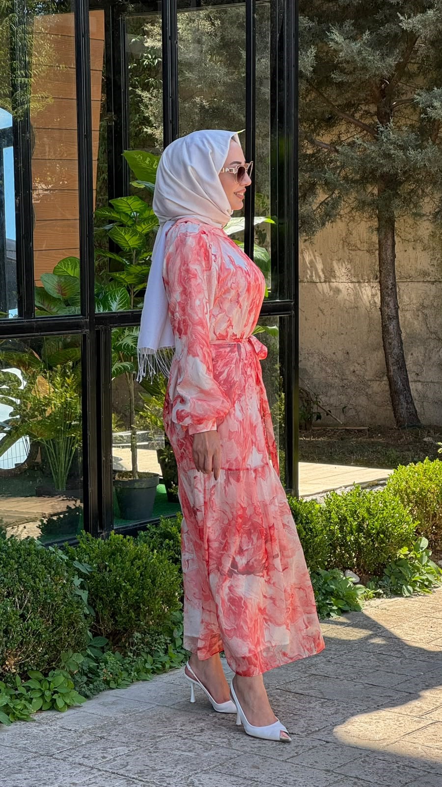 Kahma Şifon Elbise Mercan 25y13167