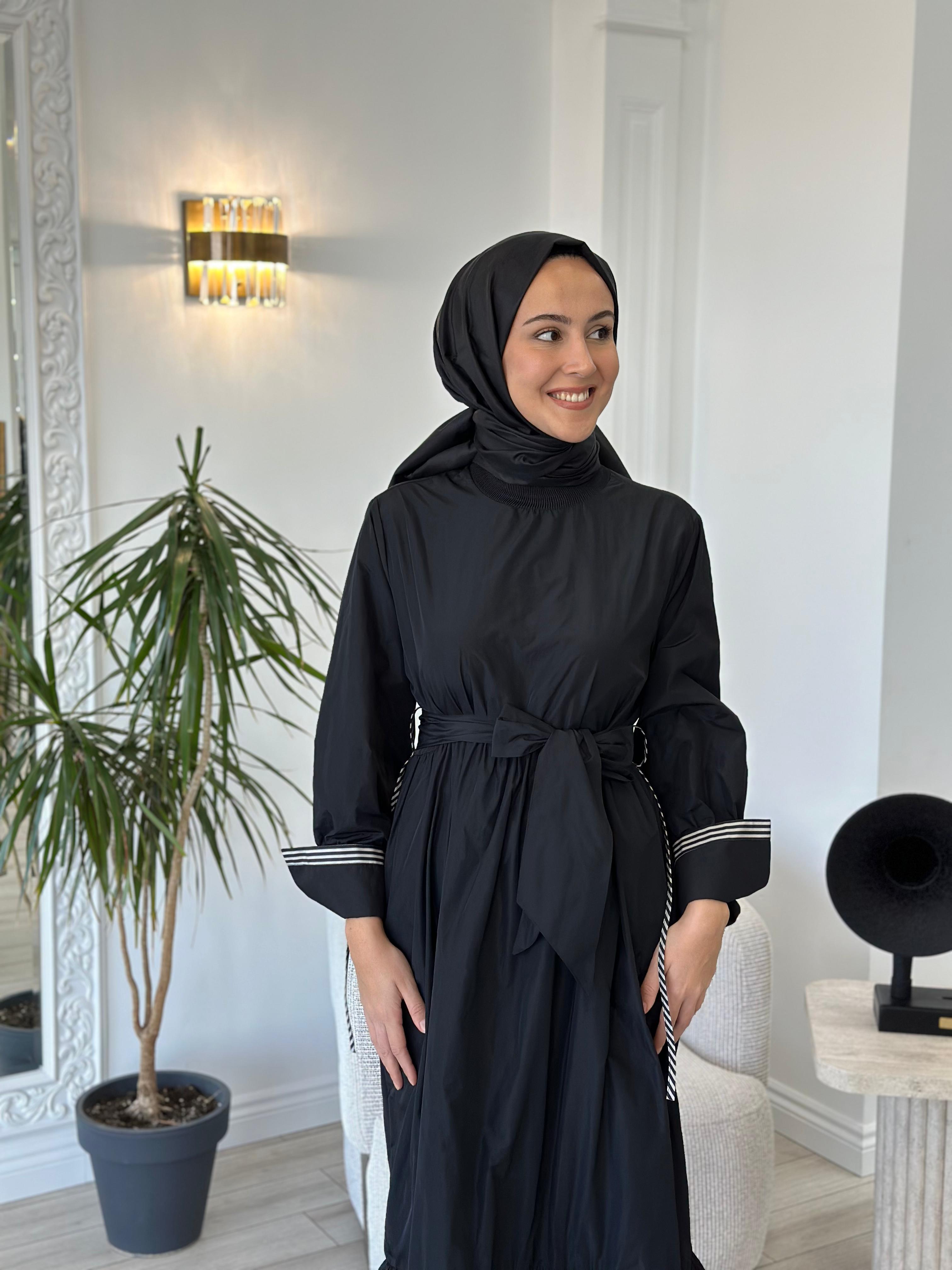 Kahma Siyah Elbise 24k13106