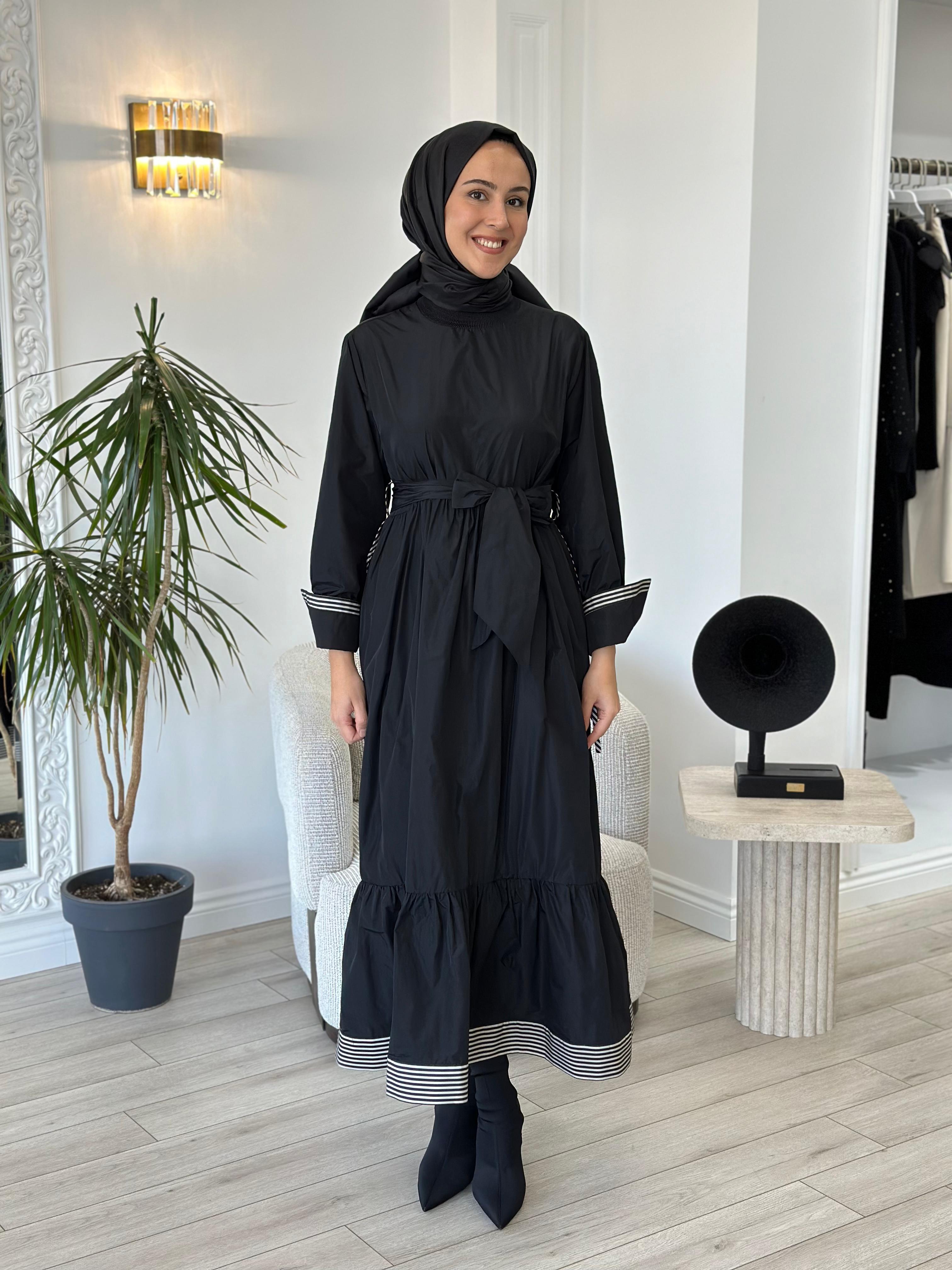 Kahma Siyah Elbise 24k13106