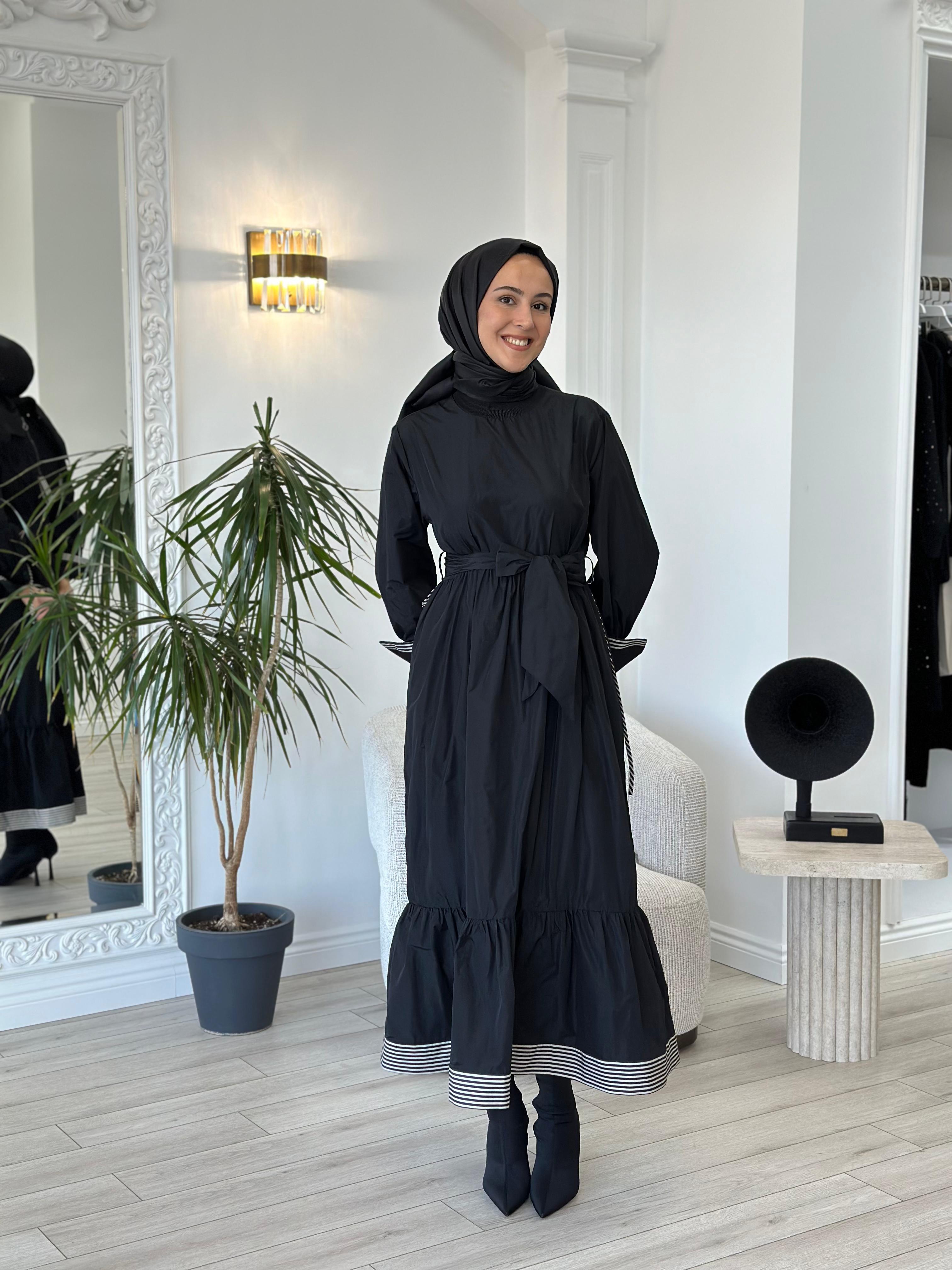 Kahma Siyah Elbise 24k13106