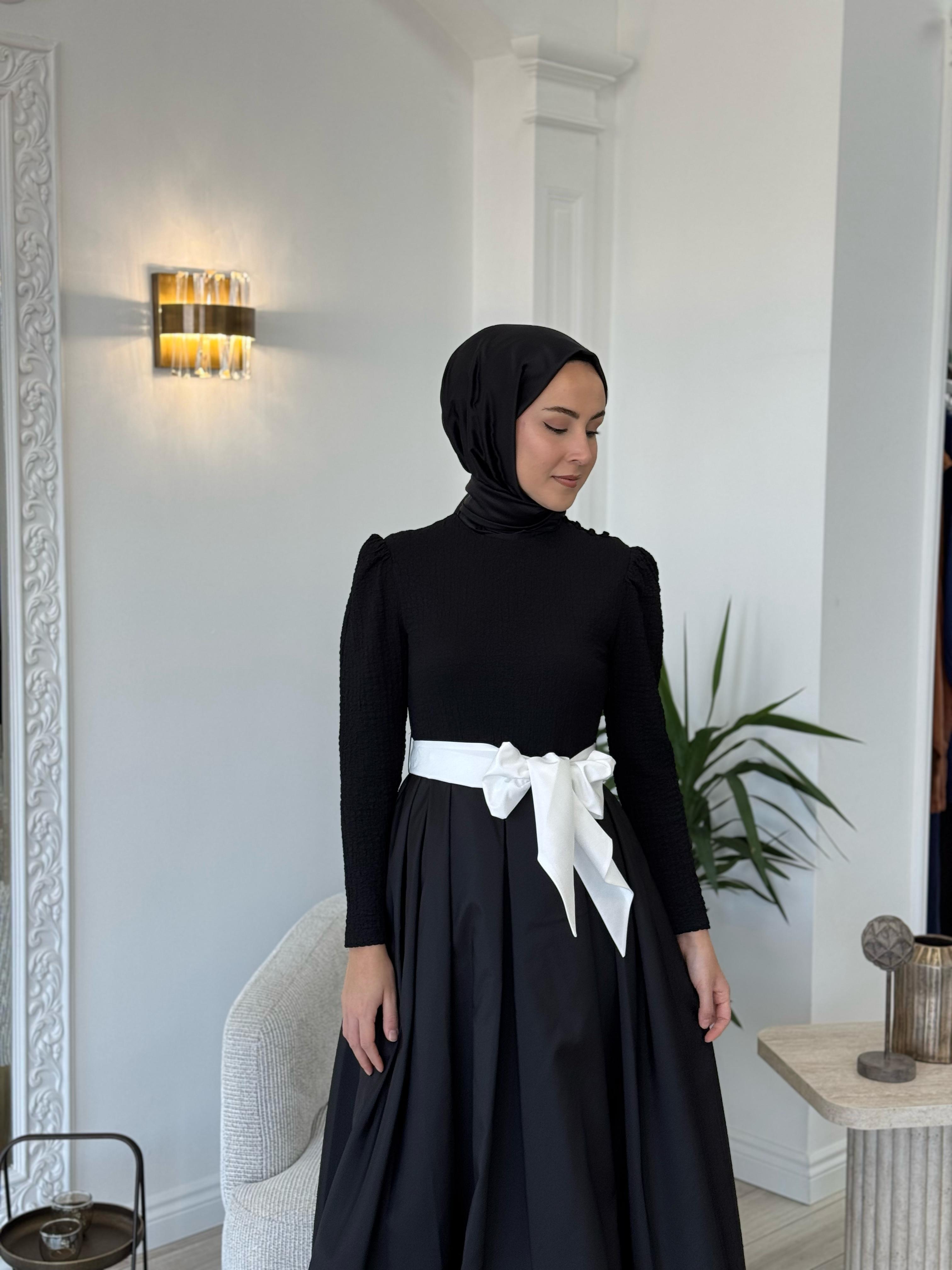 Kahma Siyah Elbise 25y13159