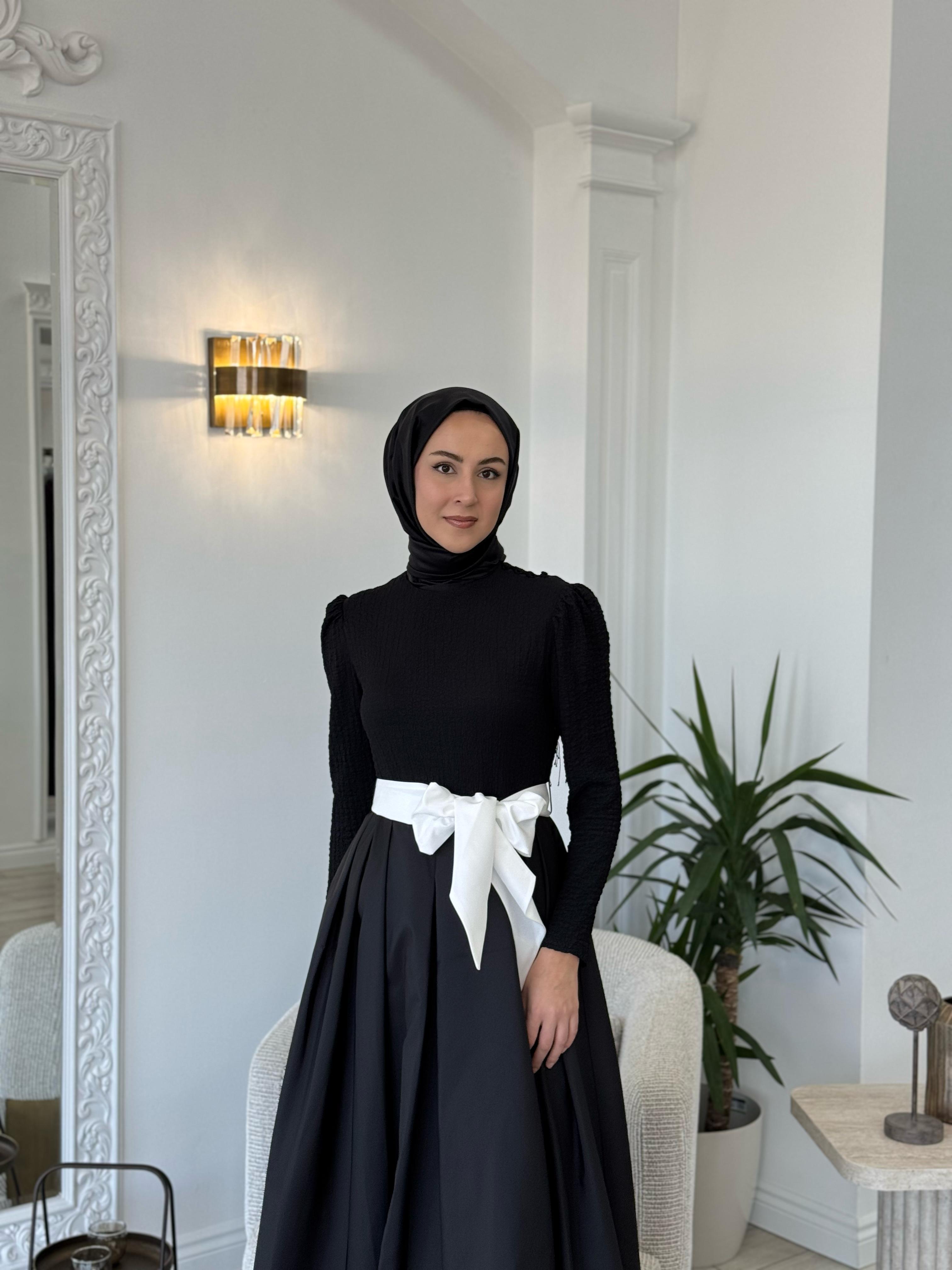 Kahma Siyah Elbise 25y13159