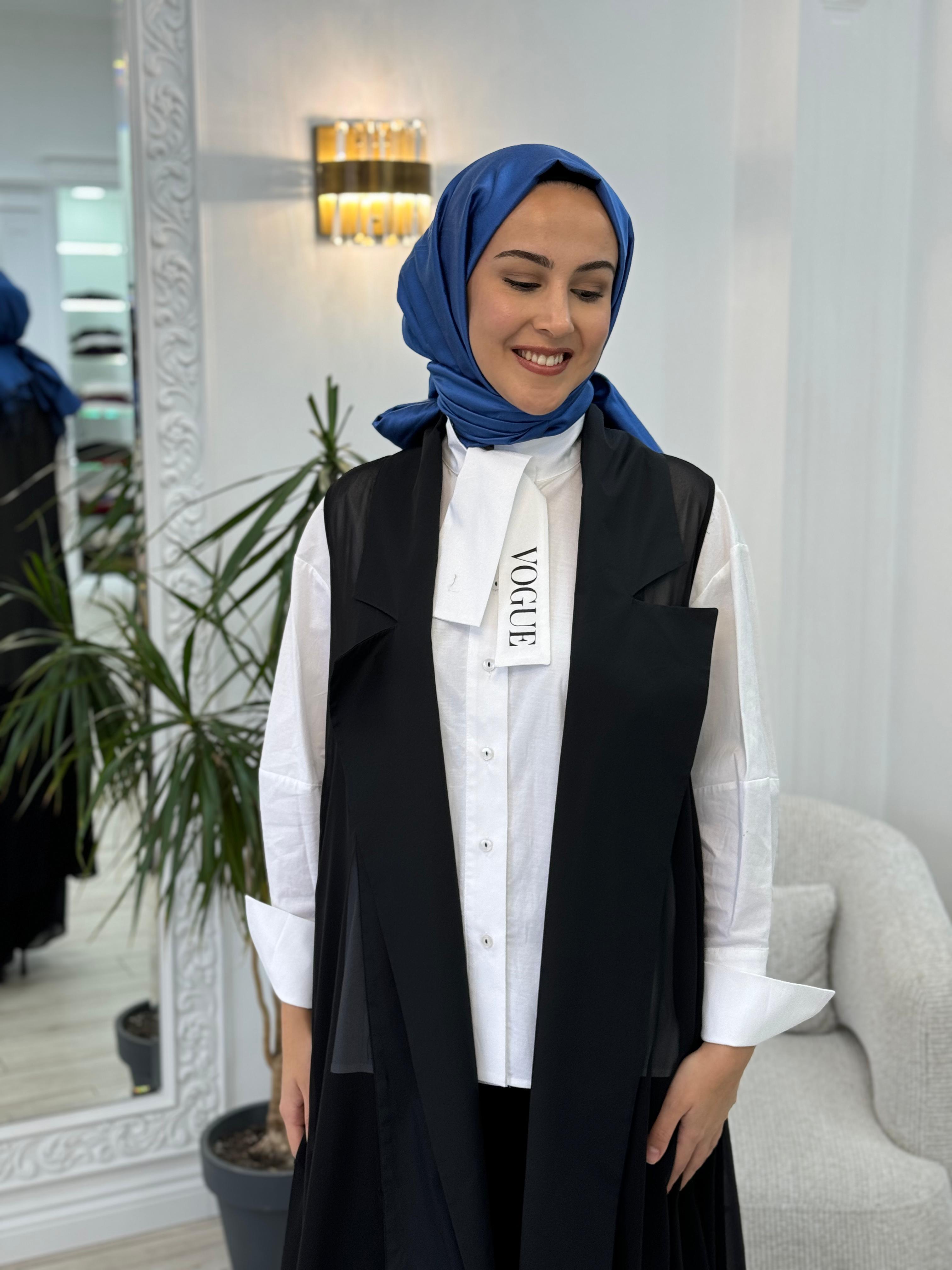Kahma Siyah Tül Yelek 24k14102