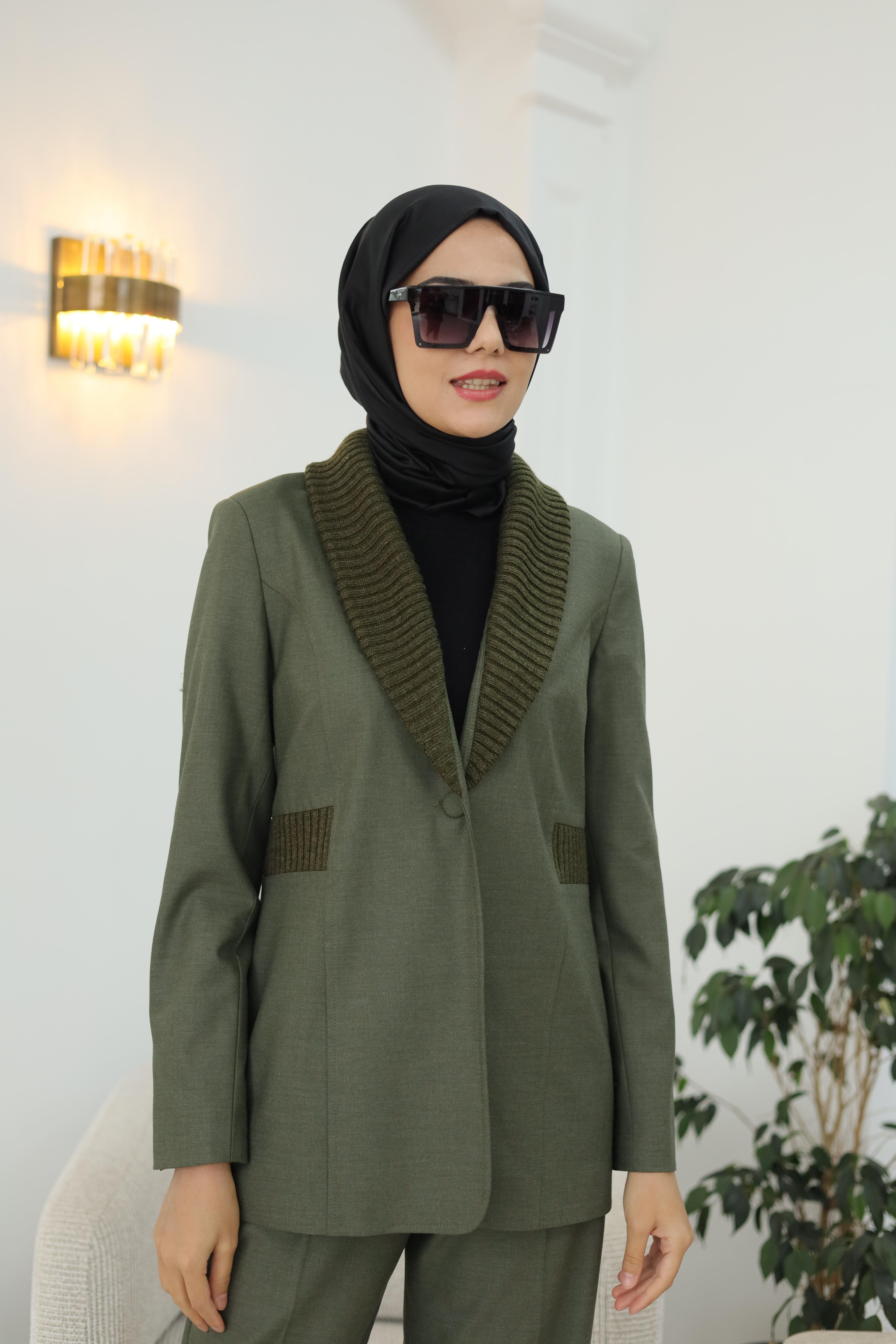 Kahma Triko Detaylı Ceket 25k25203