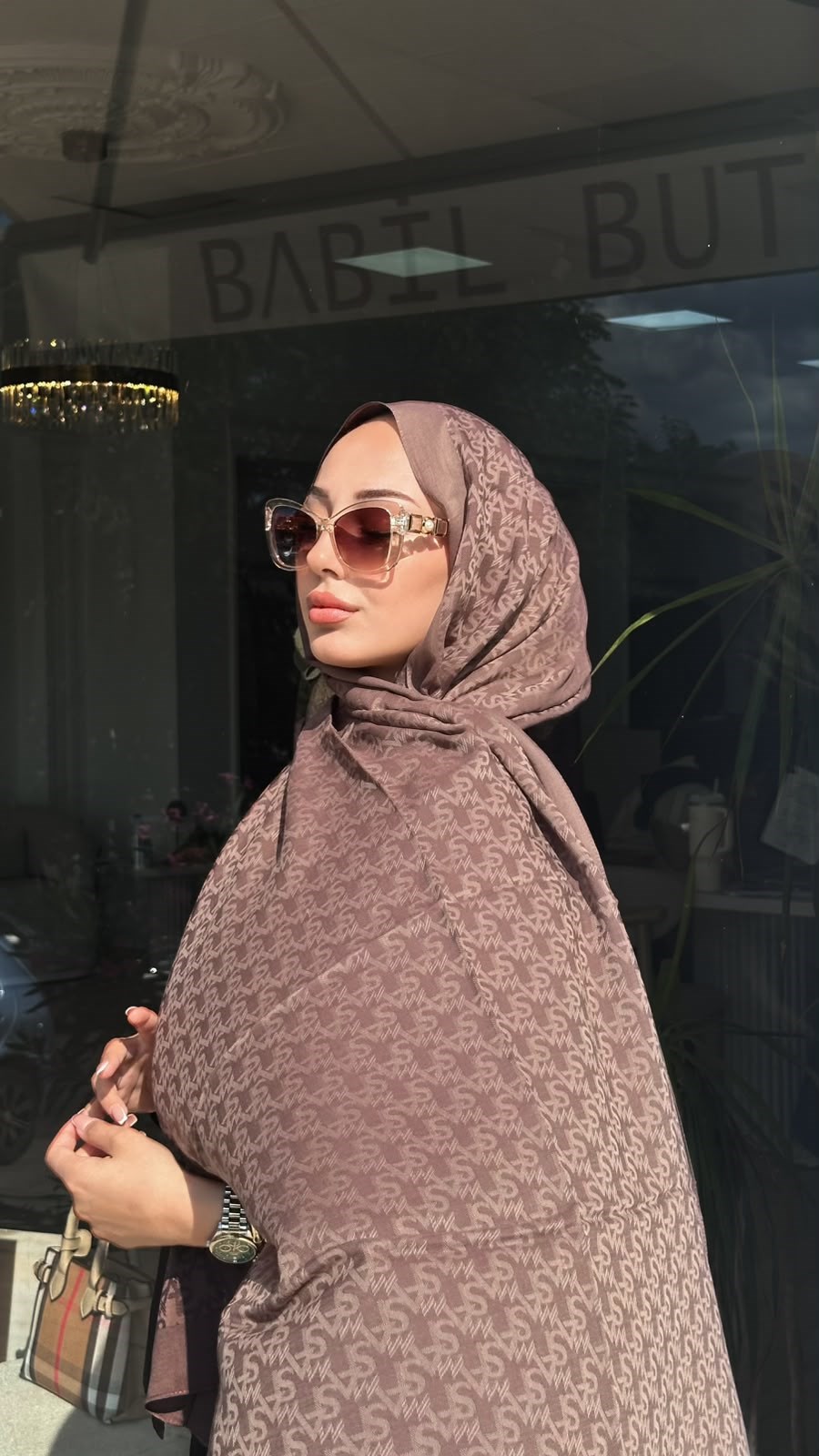 Maisa İpek Pamuk Tencel Şal Sütlü Kahve 2958