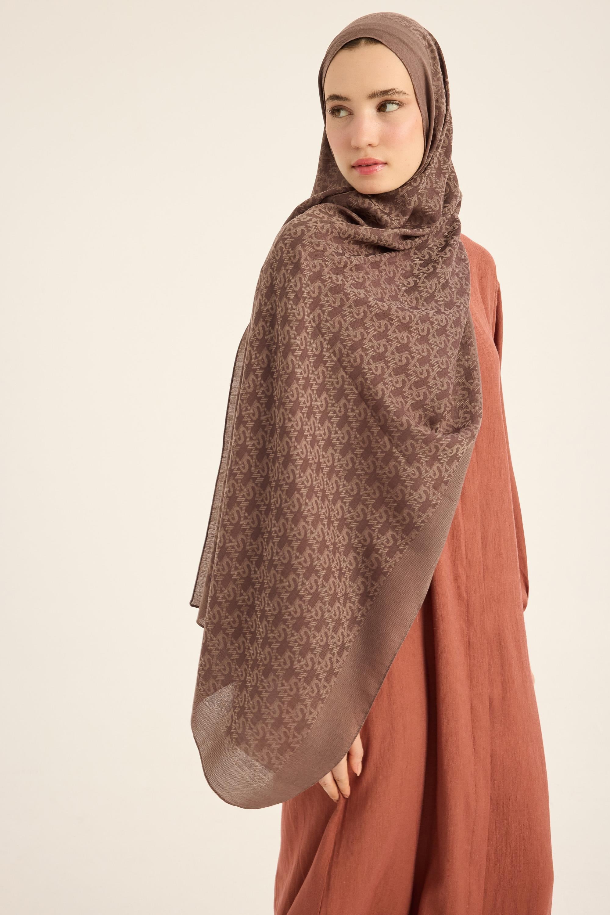 Maisa İpek Pamuk Tencel Şal Sütlü Kahve 2958