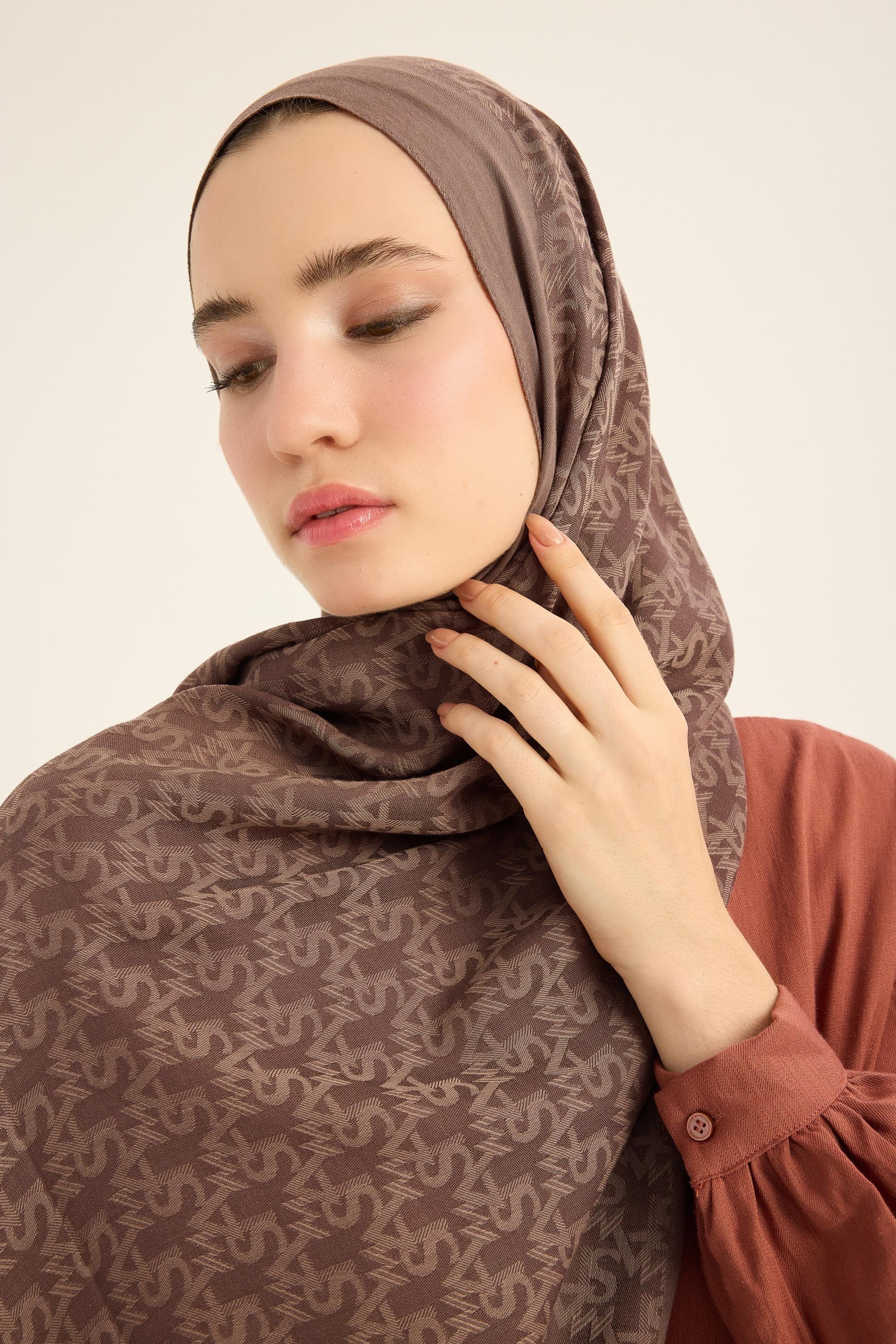Maisa İpek Pamuk Tencel Şal Sütlü Kahve 2958