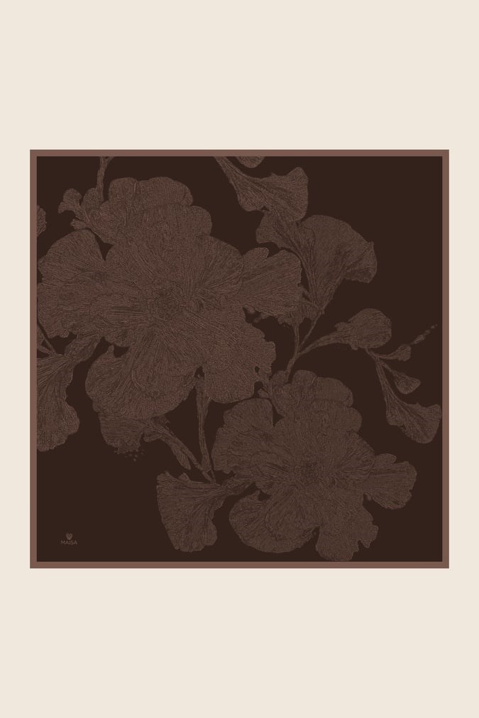 Maisa Mulberry İpek Eşarp Acı Kahve 2959