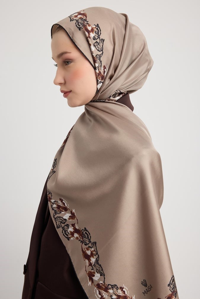 Maisa Mulberry İpek Şal Camel 2954