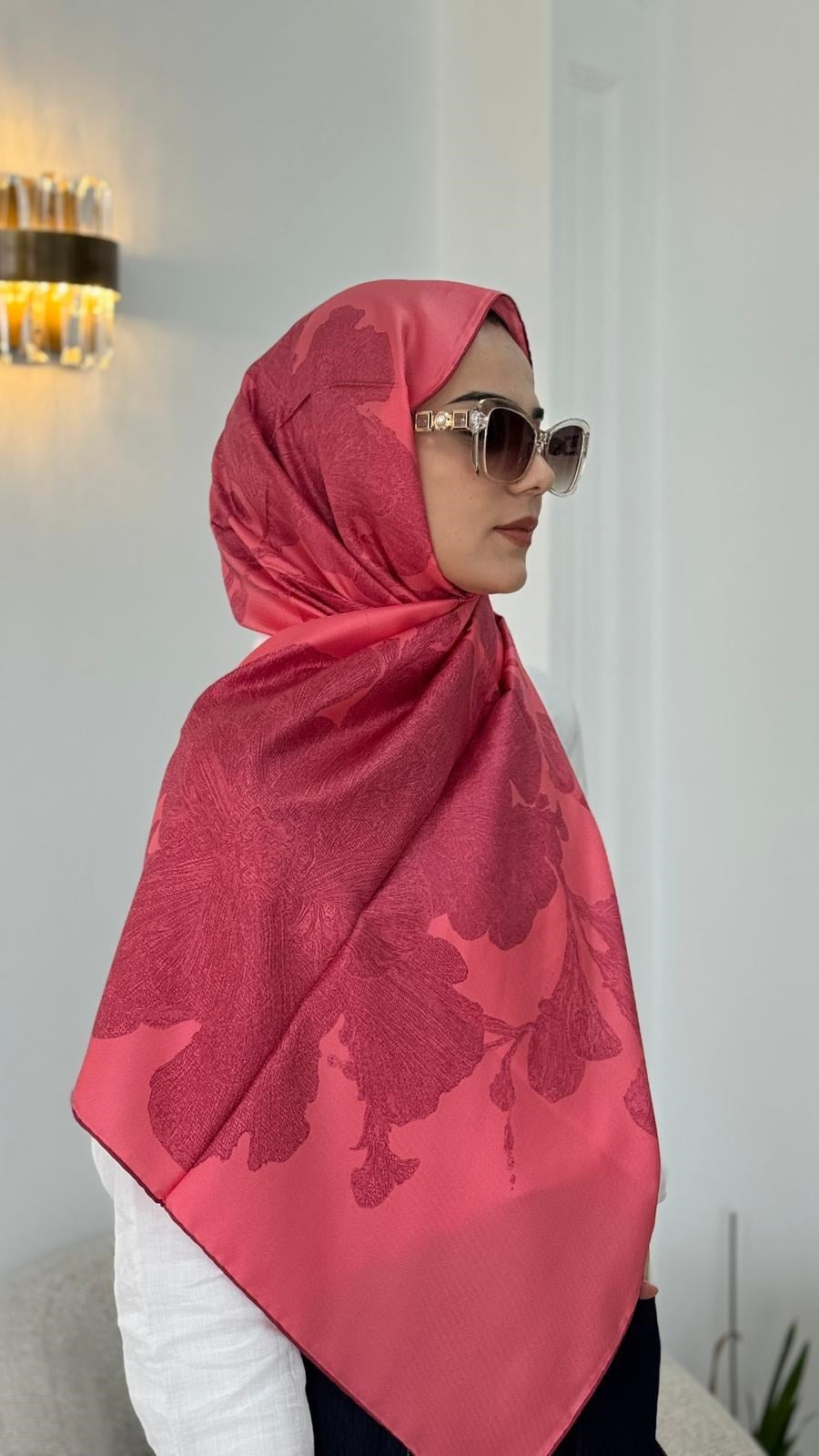 Maisa Mulberry İpek Şal Fuşya 2954
