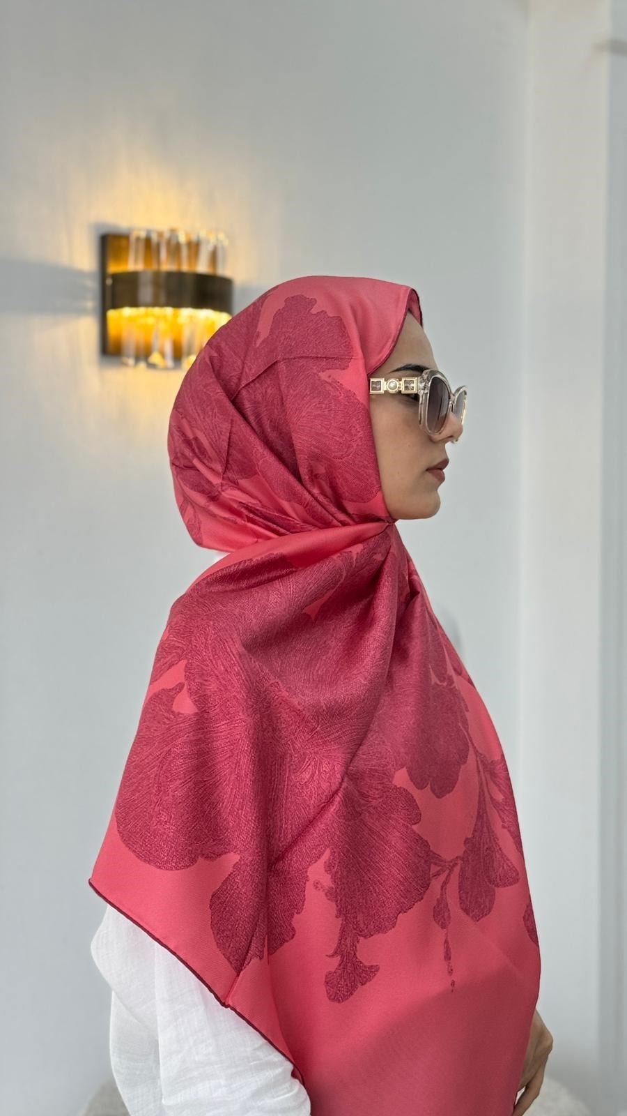 Maisa Mulberry İpek Şal Fuşya 2954