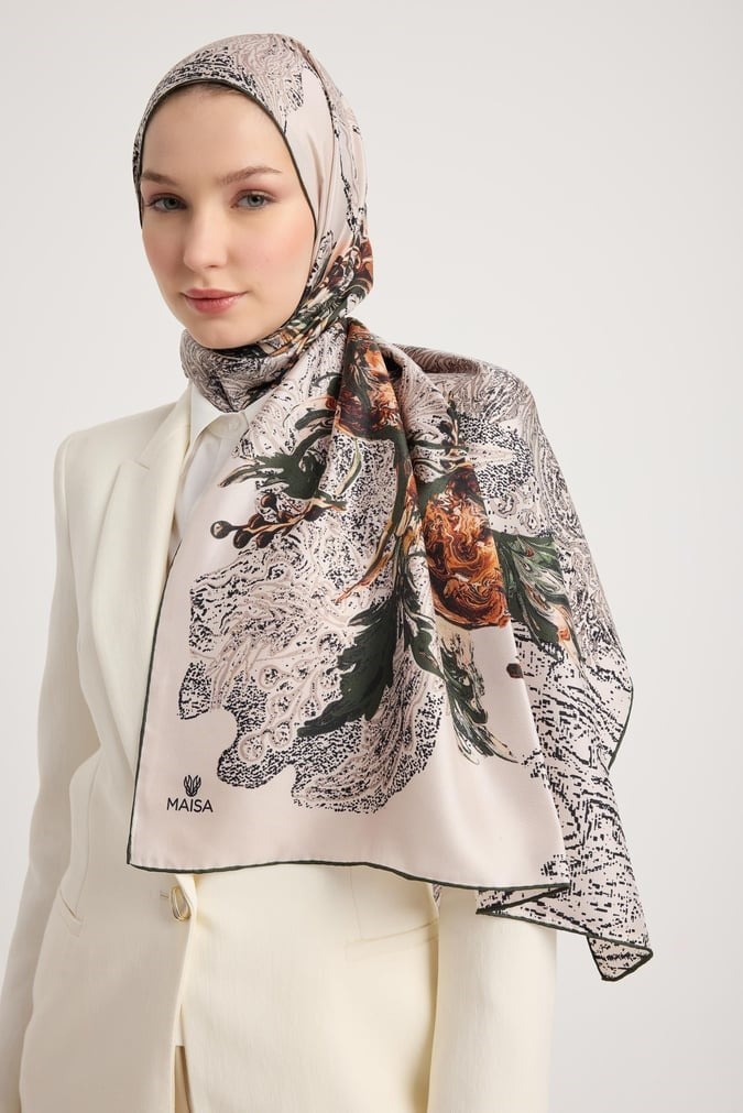 	Maisa Mulberry İpek Şal Gri 2954