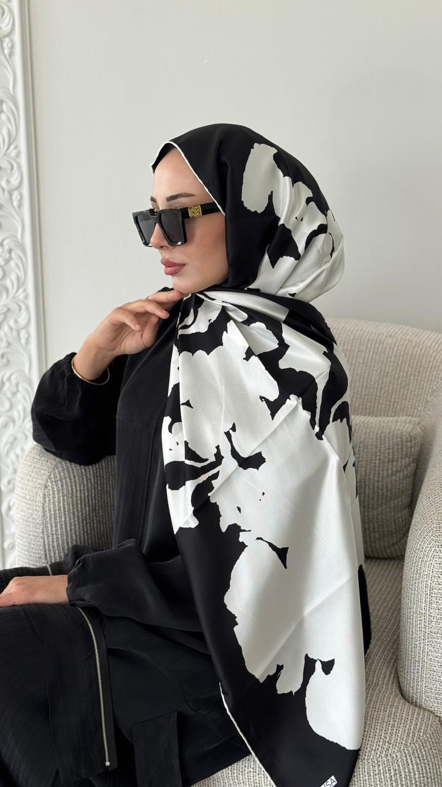 Maisa Mulberry İpek Şal Krem/Beyaz  2954
