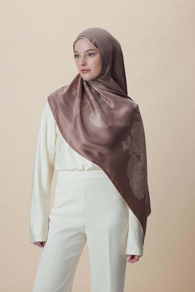 Maisa Mulberry İpek Şal Sütlü Kahve 2954