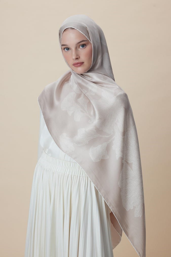 Maisa Mulberry İpek Şal Vizon F 2954
