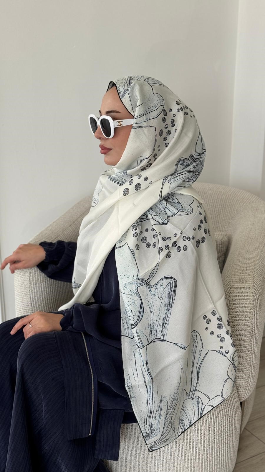 Maisa Pamuk İpek Şal Açık Mavi M 2955