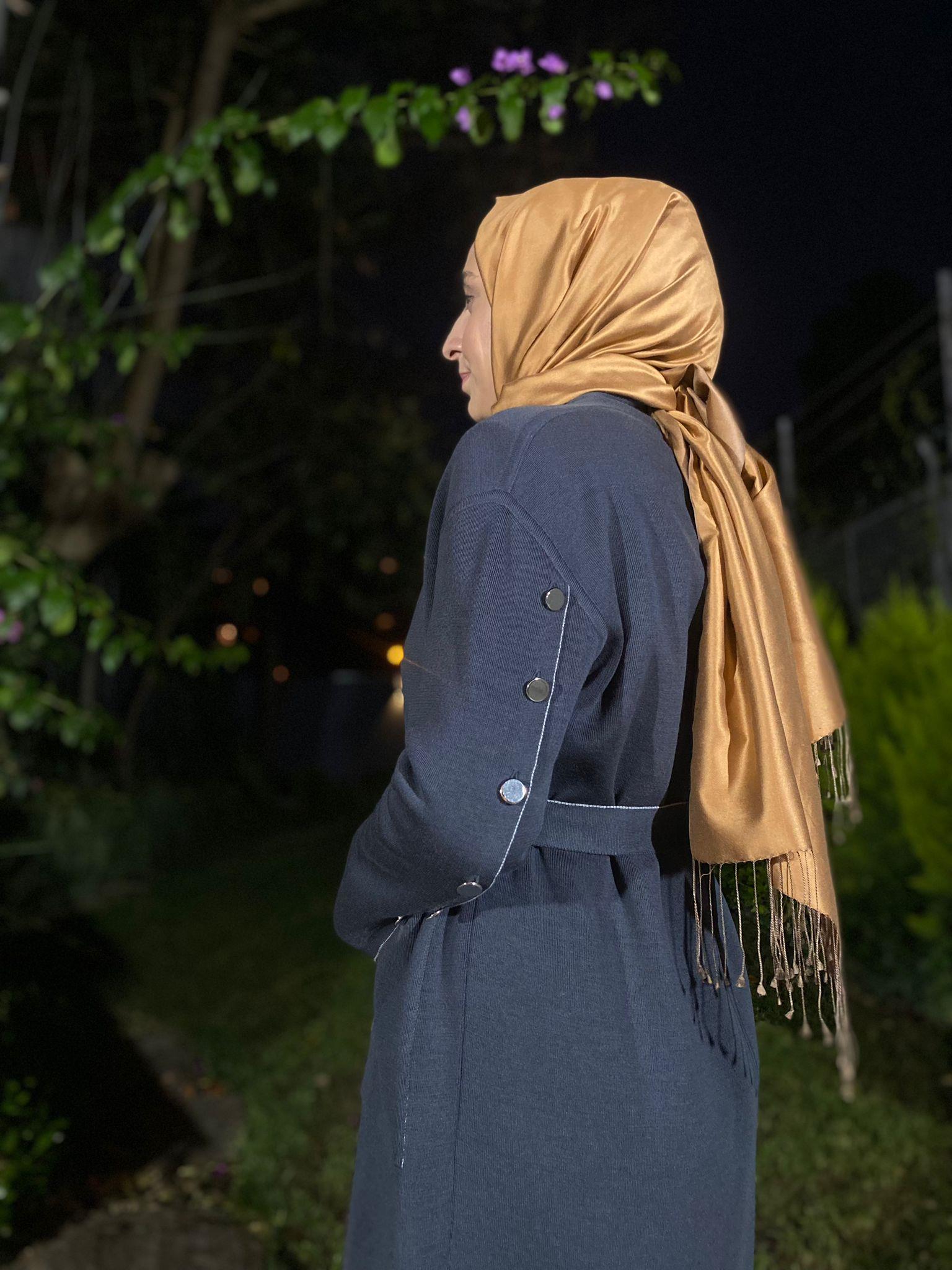 Miss Dalida Kol Üstü Düğmeli Çelik Örgü Hırka Oggi Bullet t24k-9020