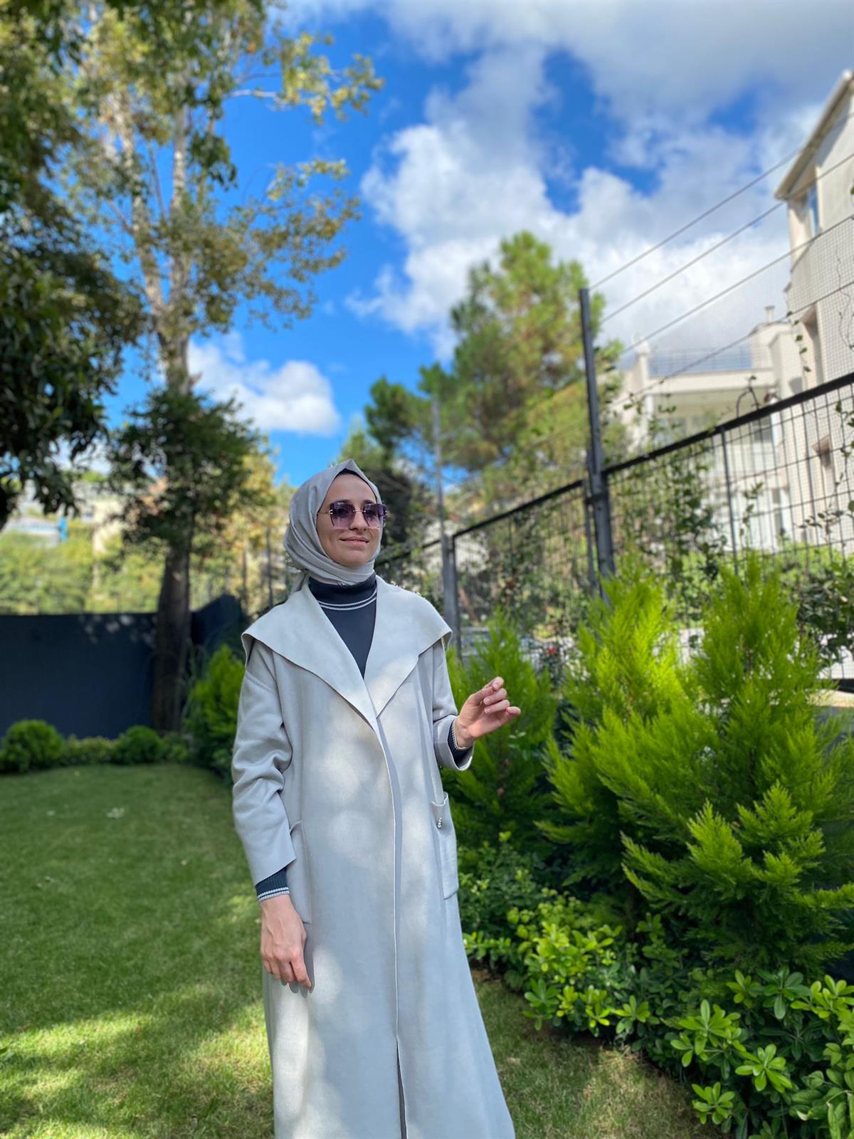 Miss Dalida Şal Yaka Gri Hırka T24K-9021 