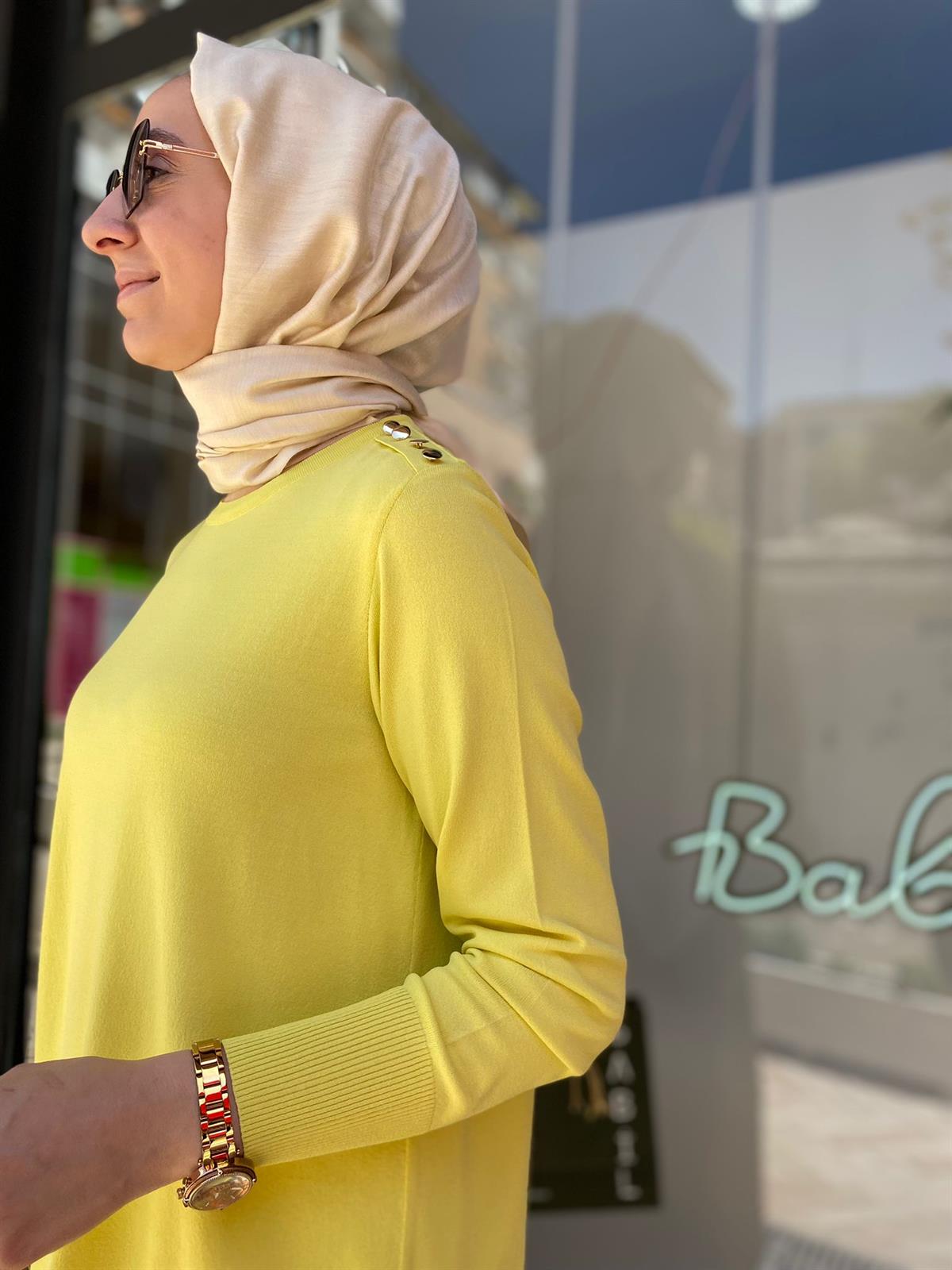 Miss Dalida Sarı Tunik T23Y-6001
