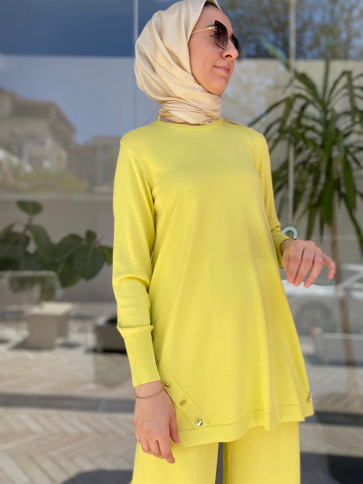 Miss Dalida Sarı Tunik T23Y-6001