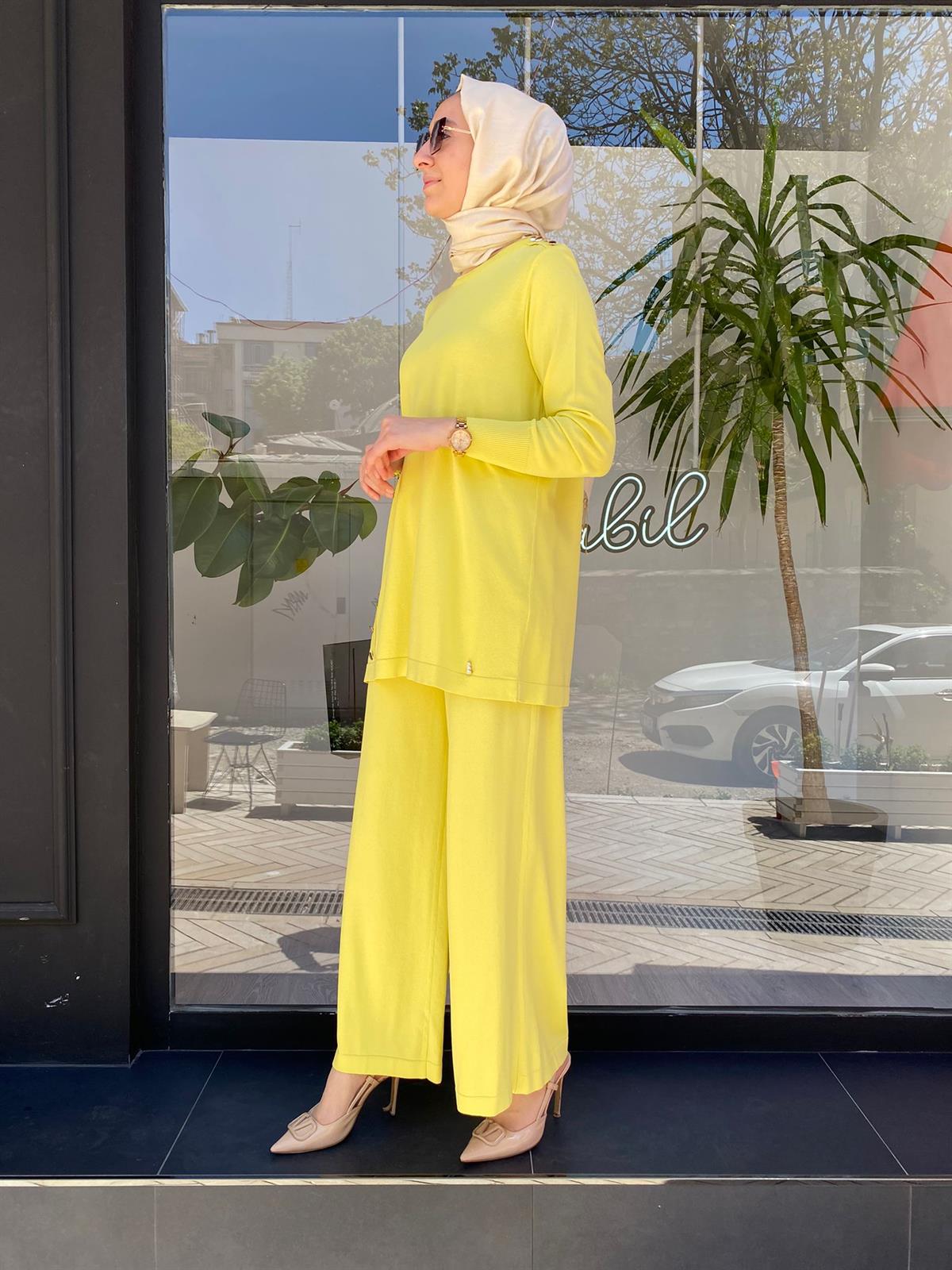 Miss Dalida Sarı Tunik T23Y-6001