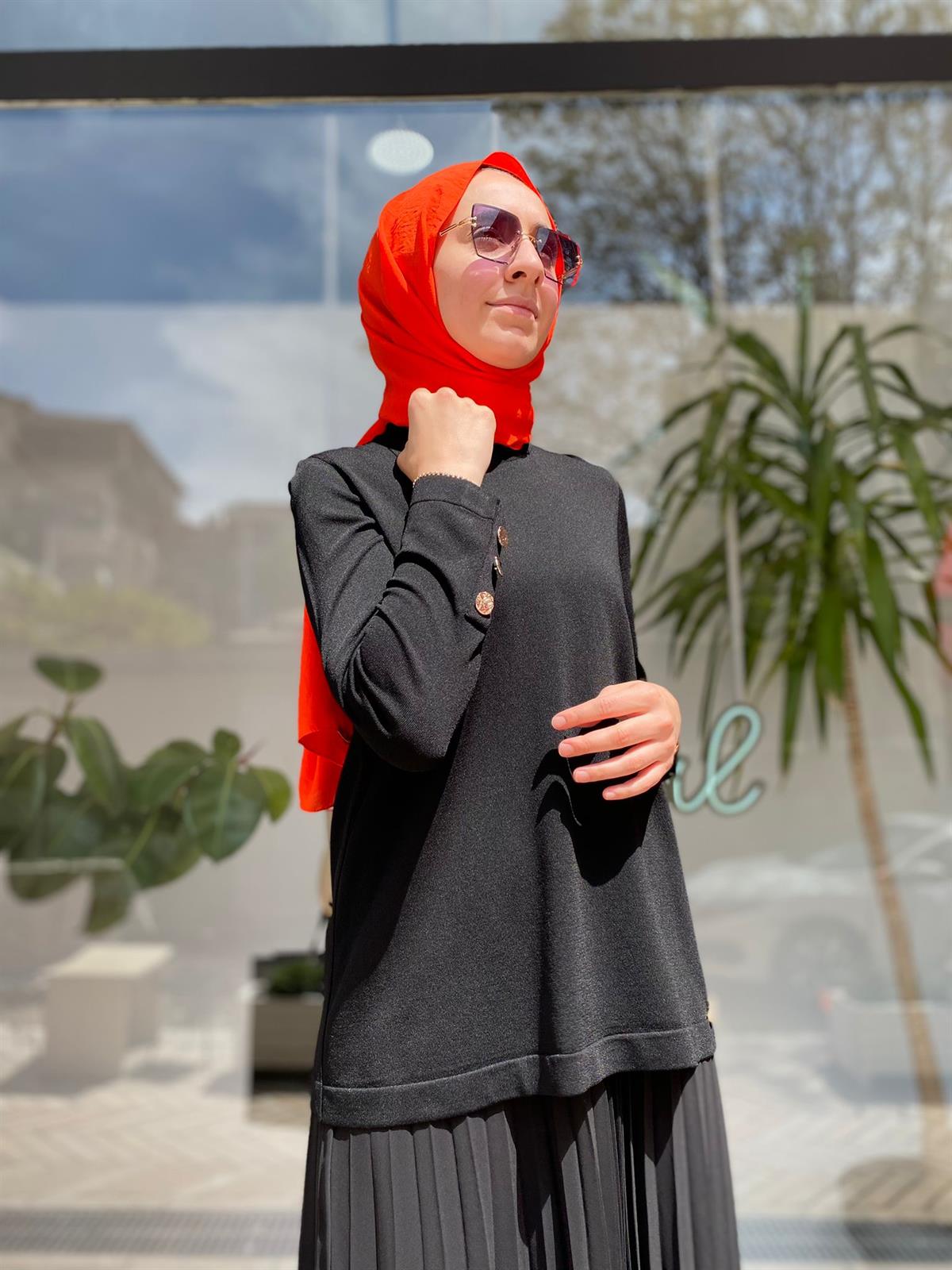Miss Dalida Siyah Triko Bluz T23Y-6040