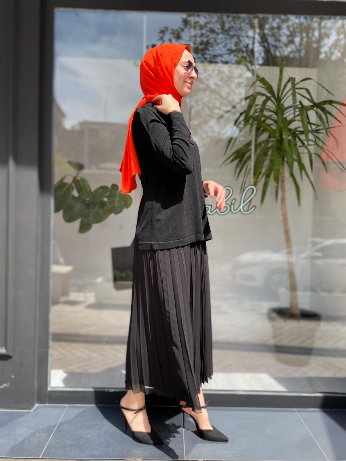 Miss Dalida Siyah Triko Bluz T23Y-6040