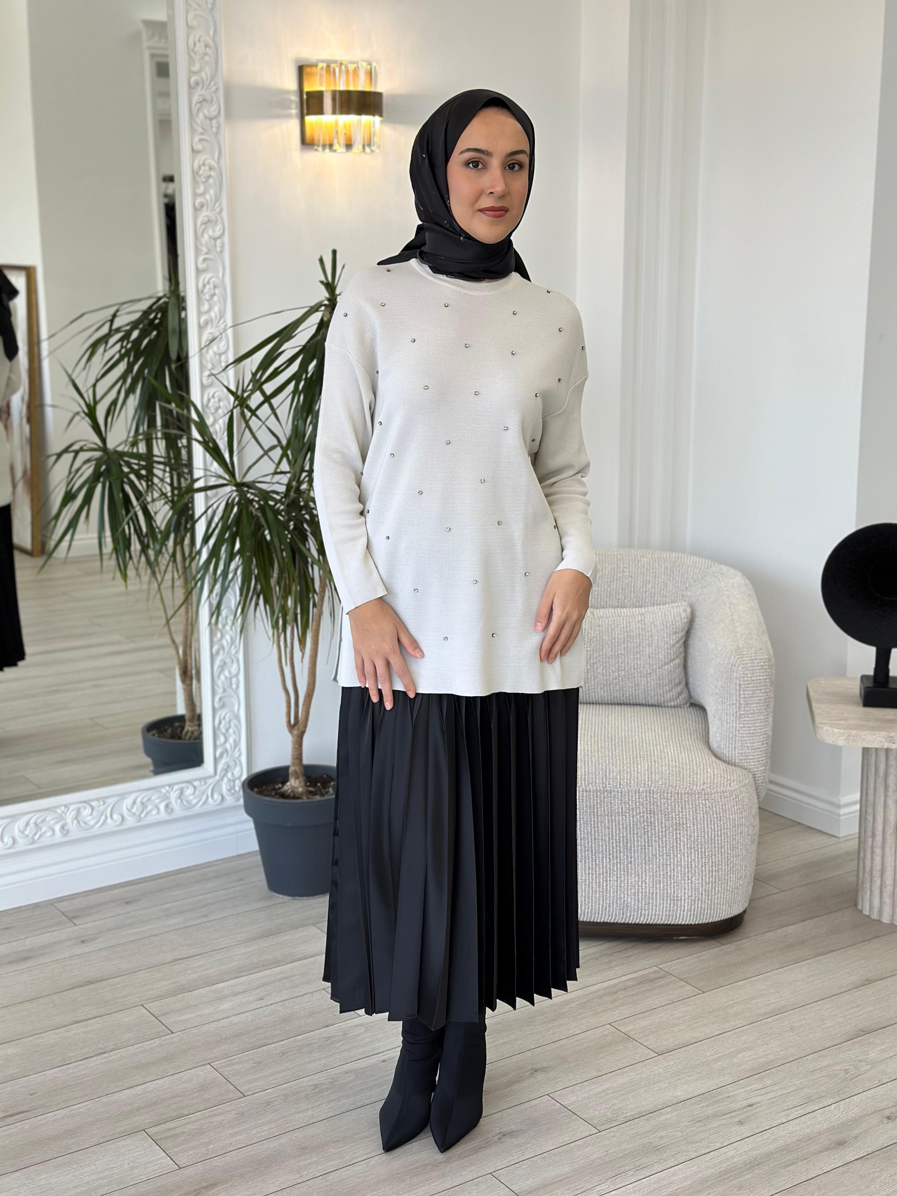 Miss Dalida Taşlı Triko Volo Duman T24K-6024