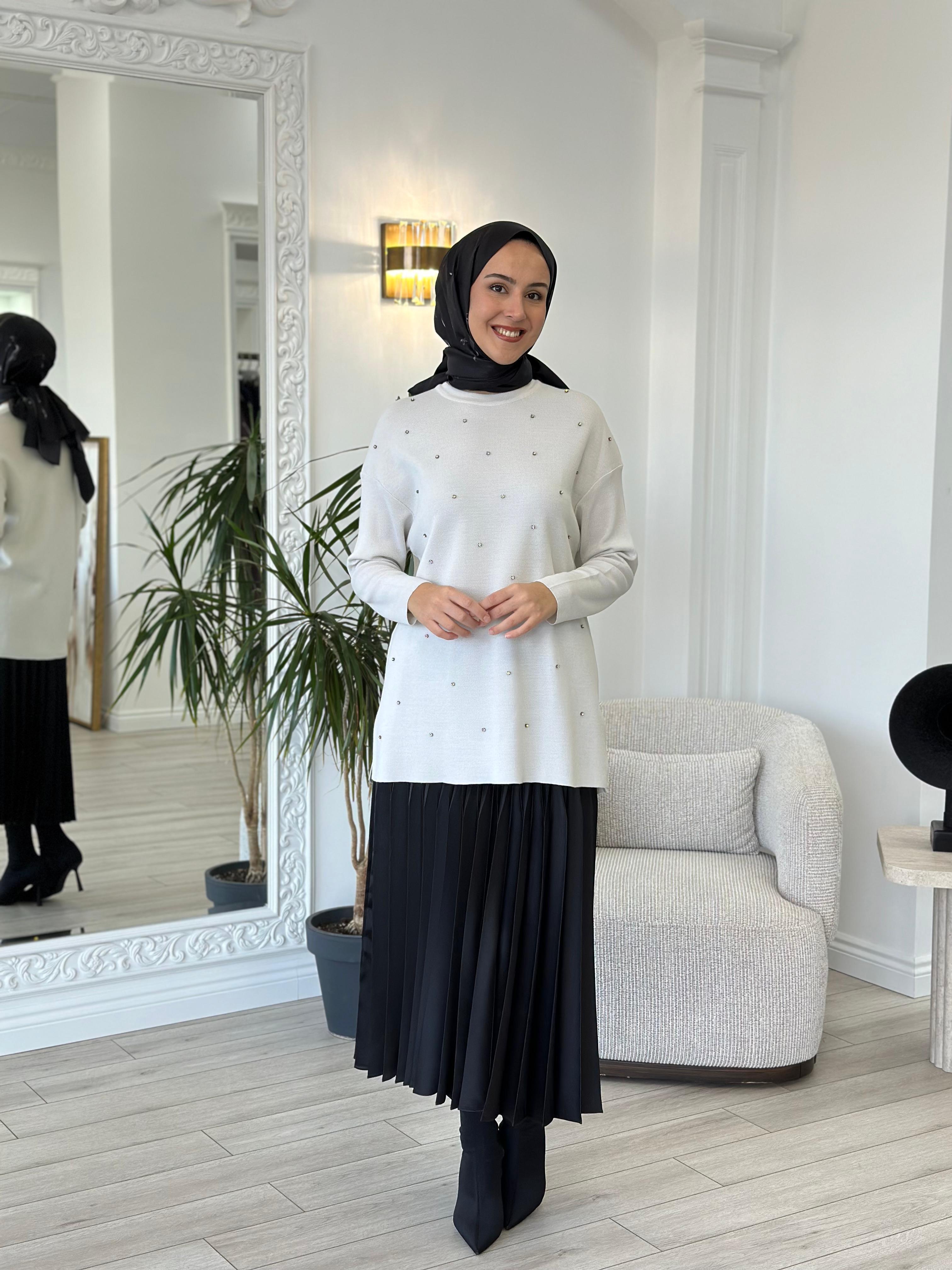 Miss Dalida Taşlı Triko Volo Duman T24K-6024