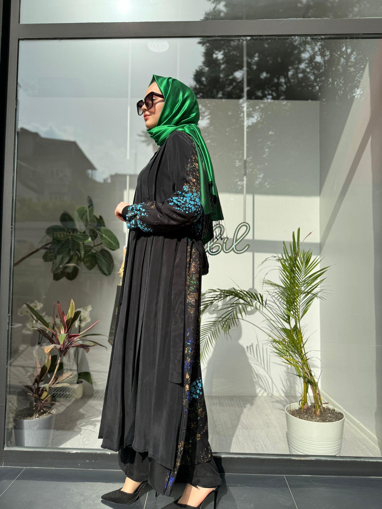 Misswhence Arkası Desenli Gömlek Siyah 35309