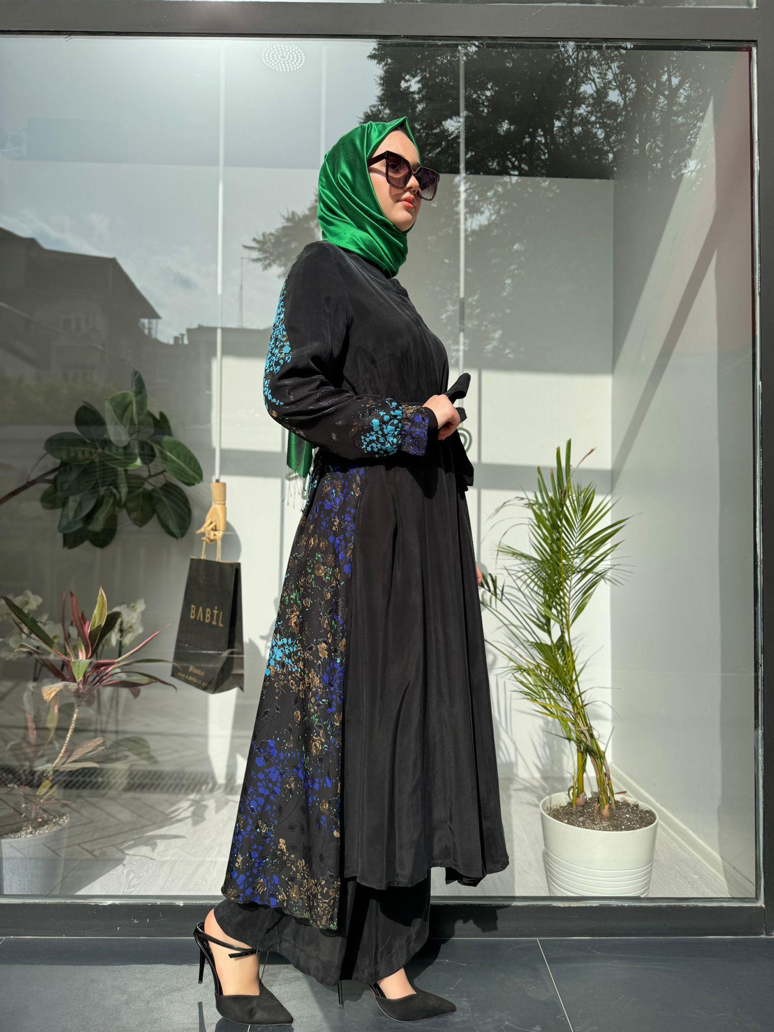Misswhence Arkası Desenli Gömlek Siyah 35309