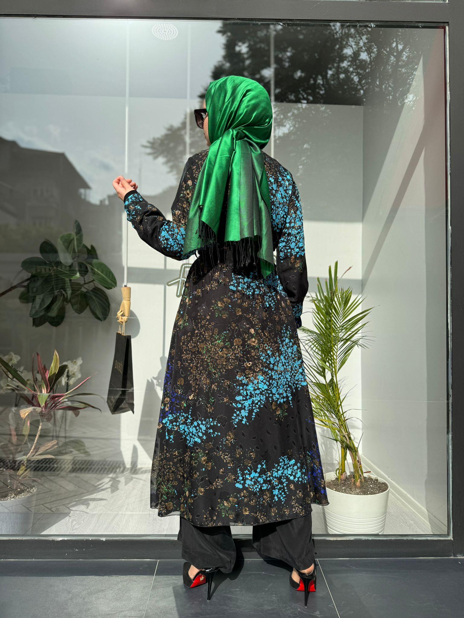 Misswhence Arkası Desenli Gömlek Siyah 35309