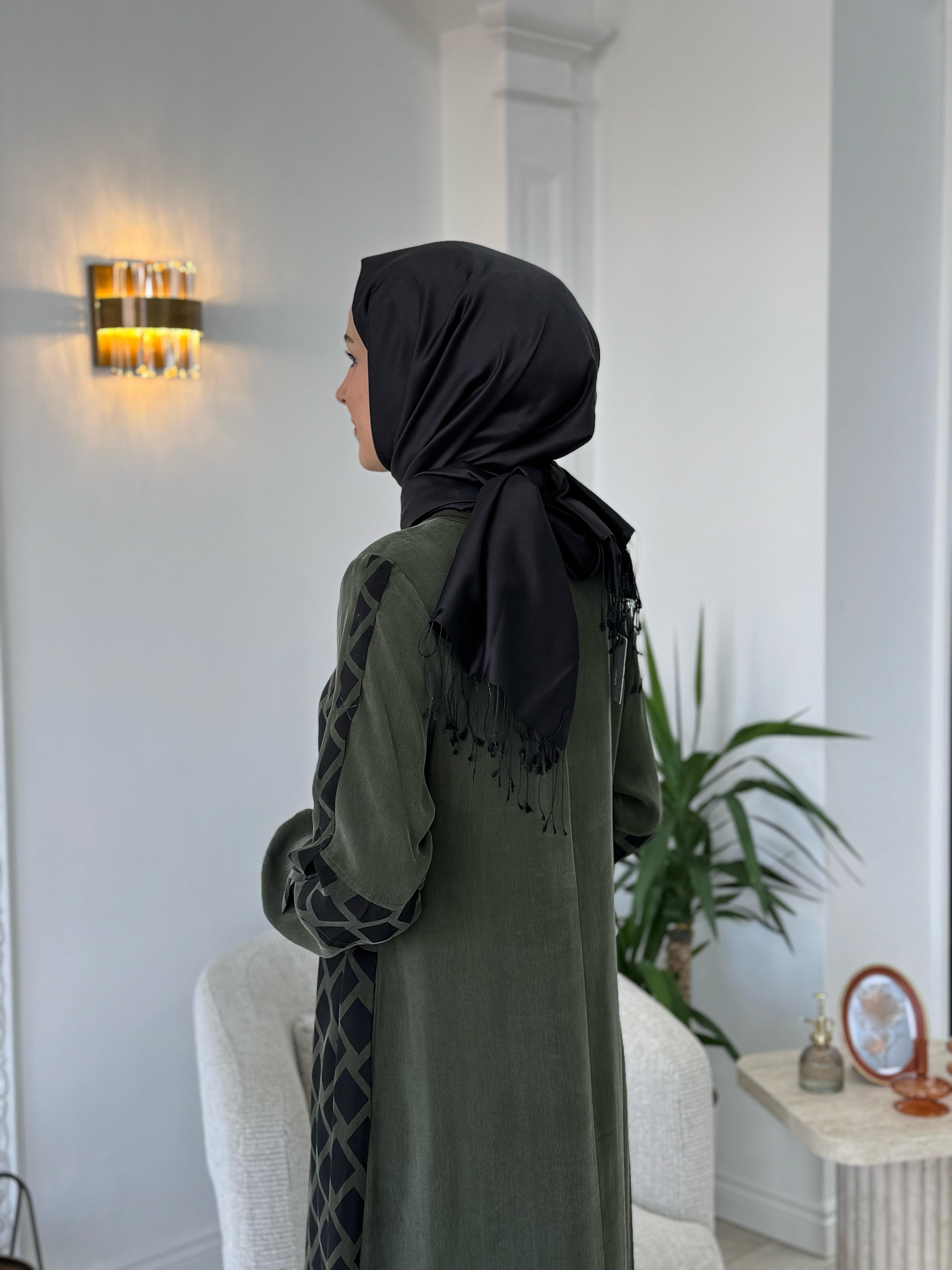 Misswhence Baklava Desenli Elbise 37825