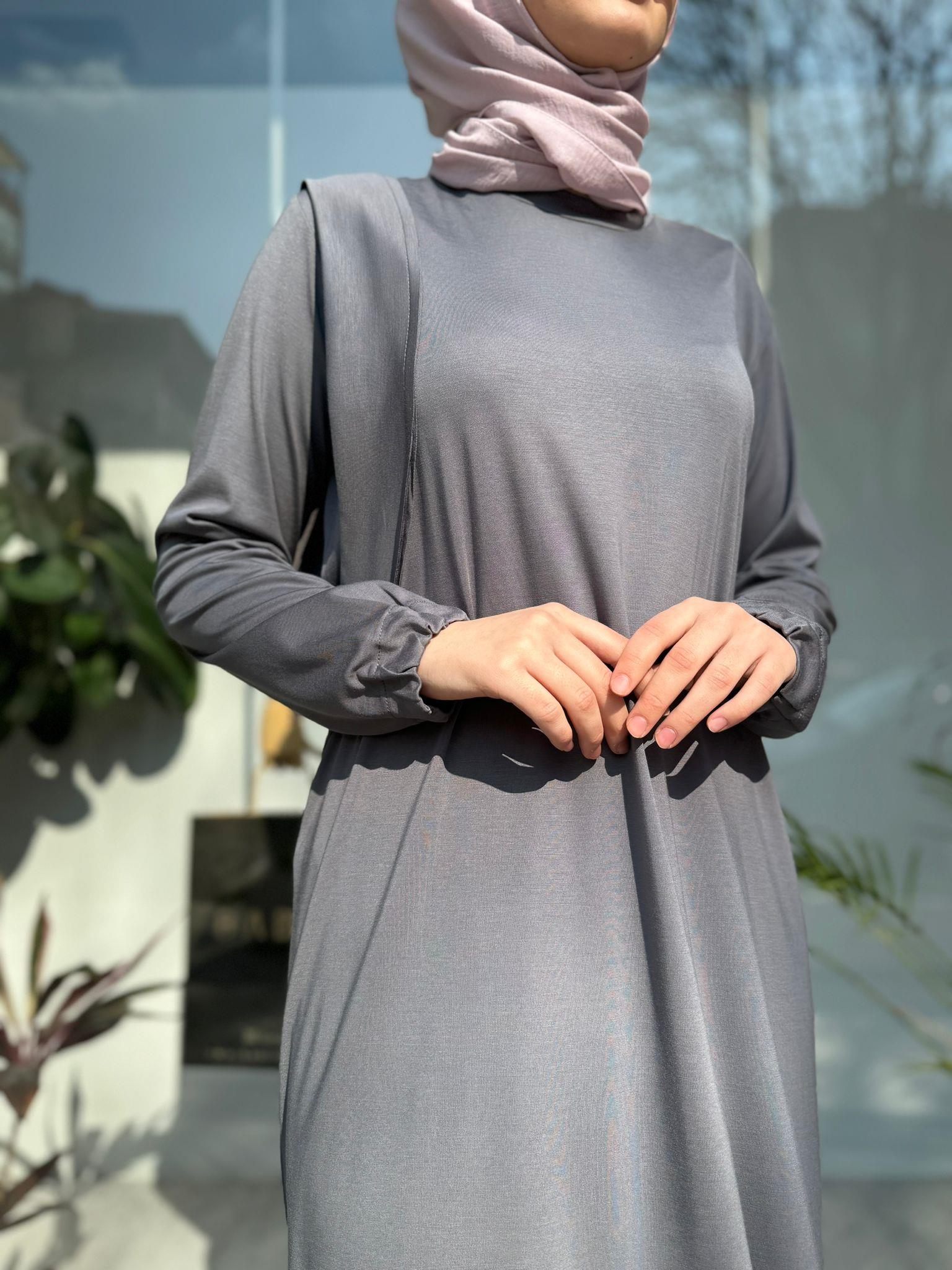 Misswhence Bambu Basic Tunik Gri 35025