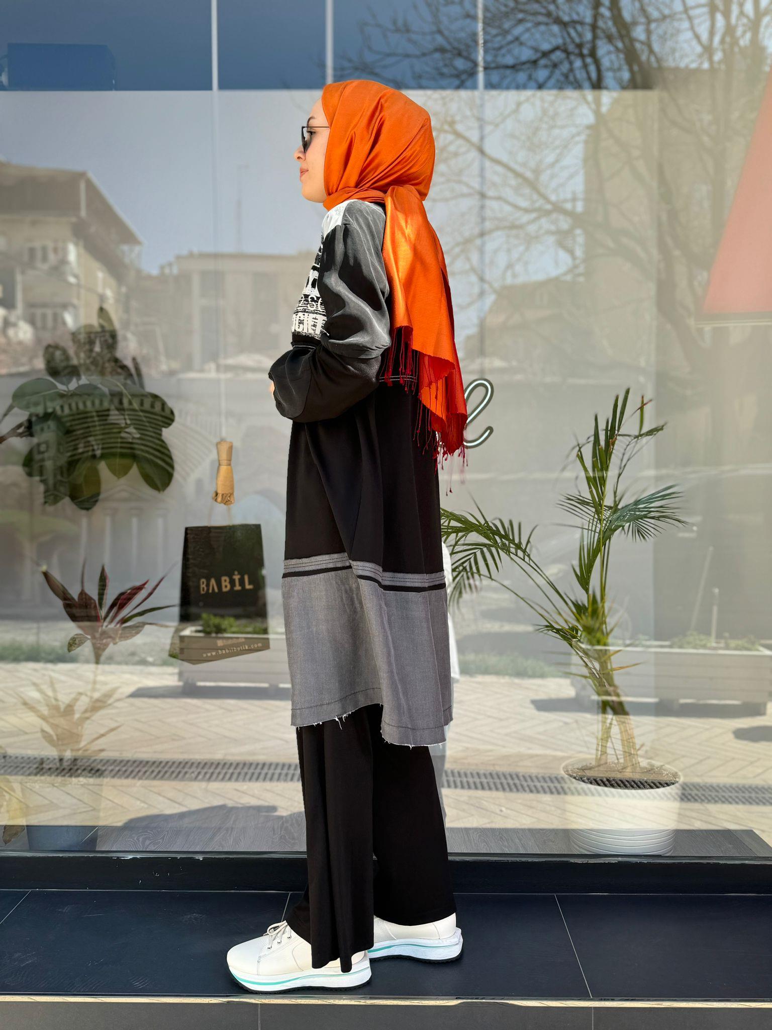 Misswhence Baskılı Tunik Siyah 35002