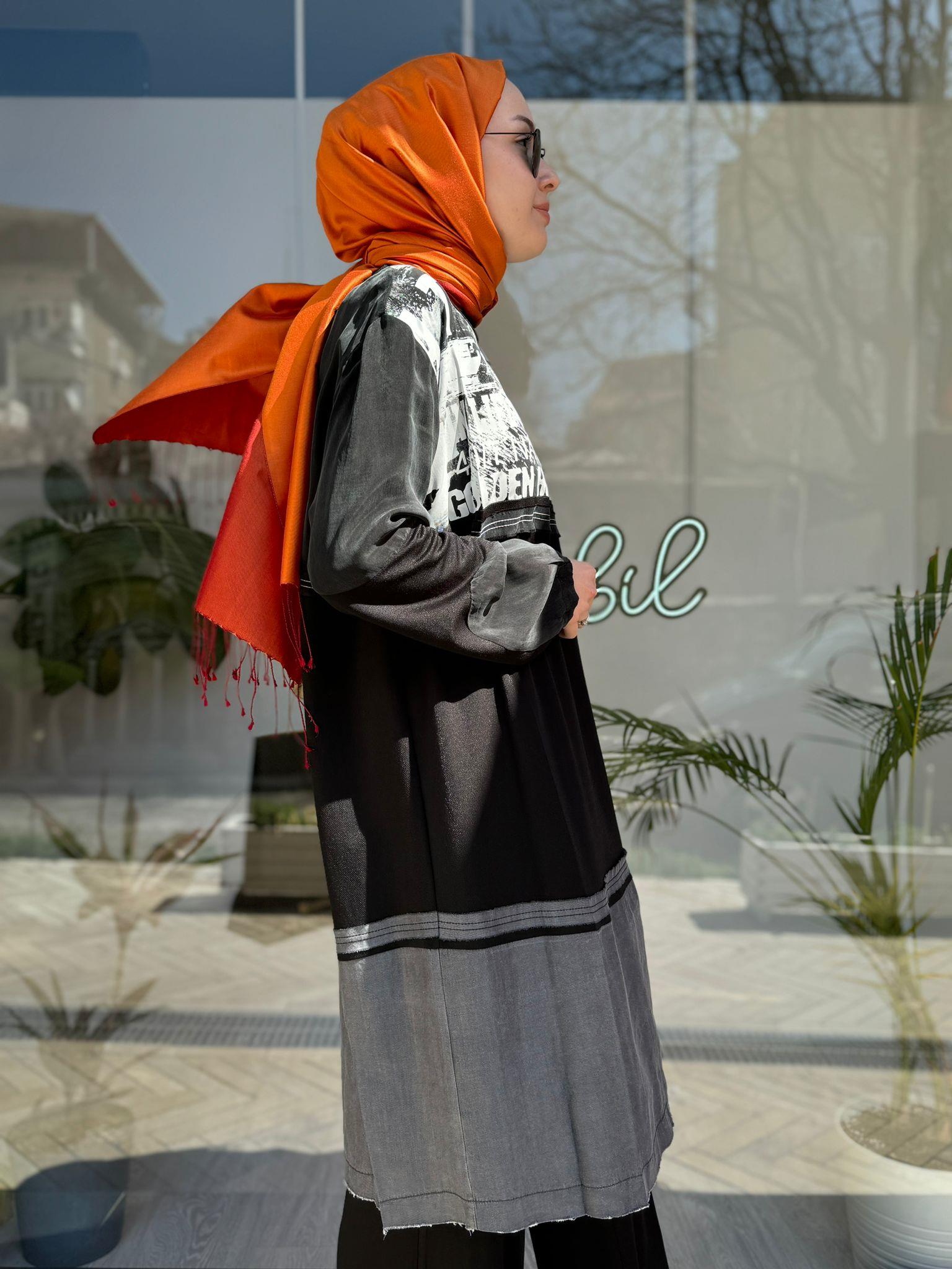 Misswhence Baskılı Tunik Siyah 35002