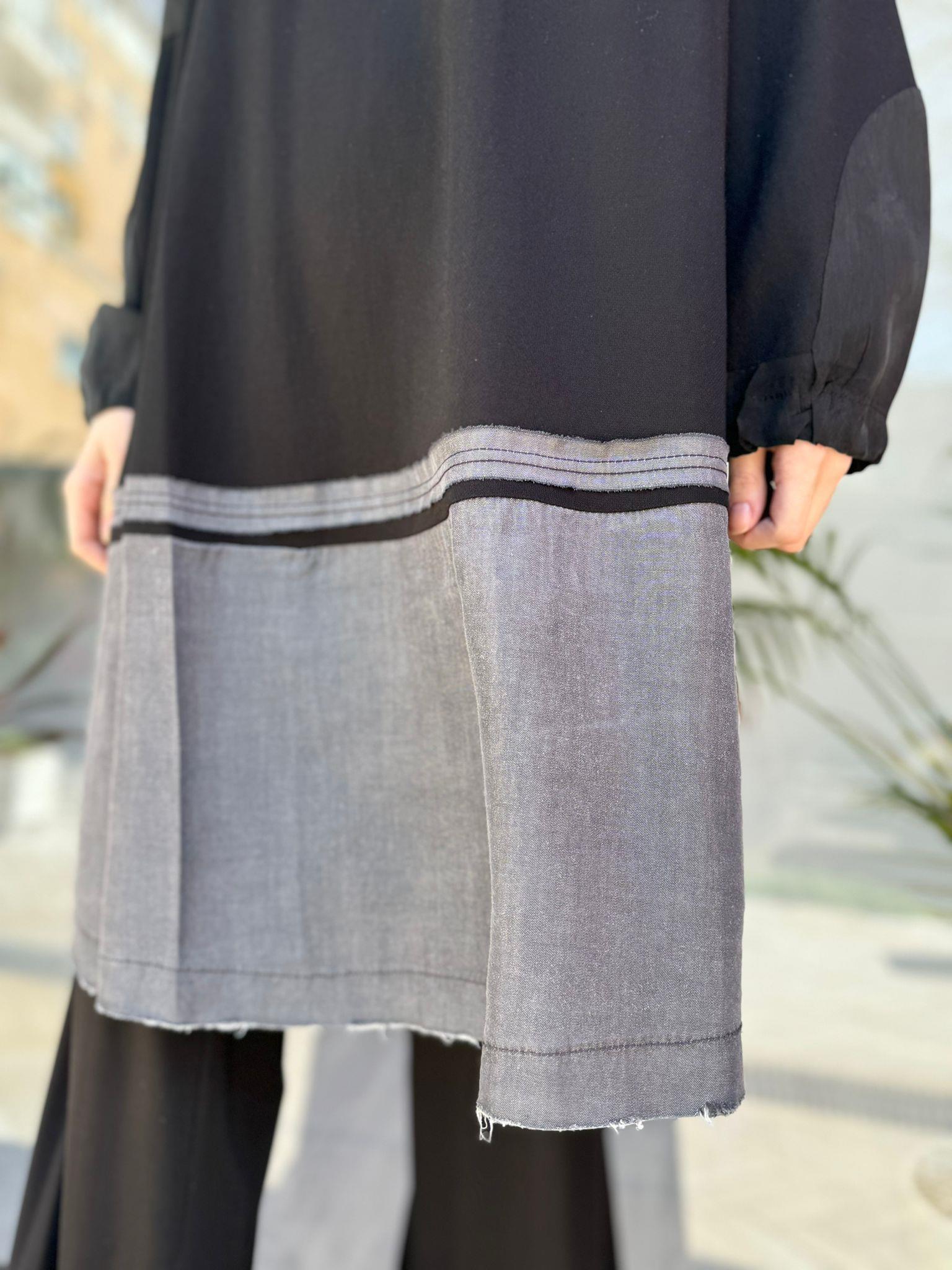 Misswhence Baskılı Tunik Siyah 35002