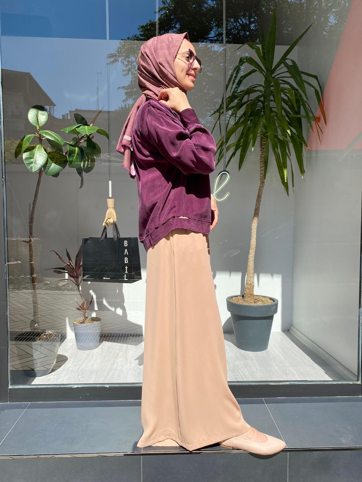 Misswhence Bol Paça Kuşaklı Pantolon Kayısı 33126