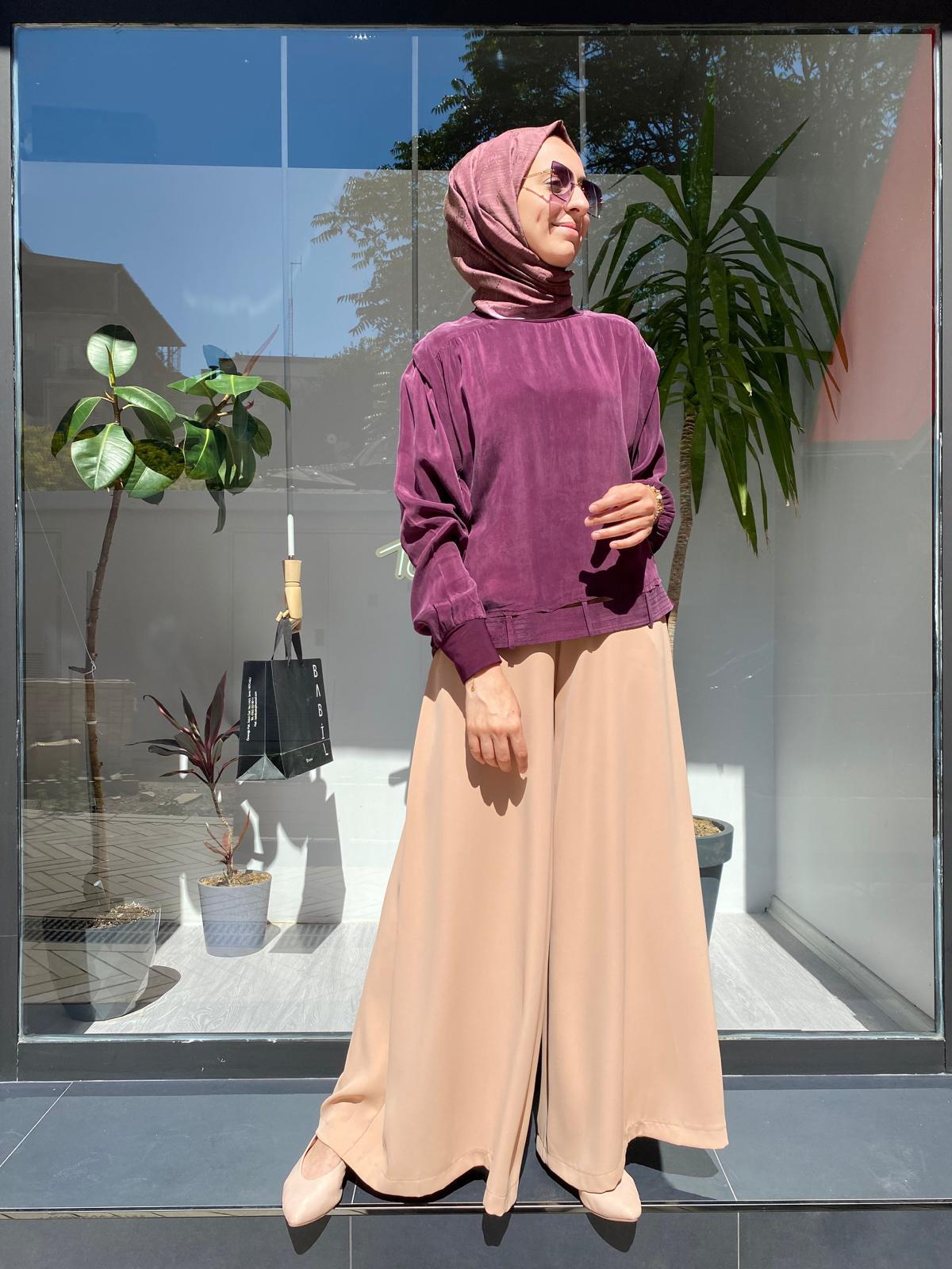 Misswhence Bol Paça Kuşaklı Pantolon Kayısı 33126