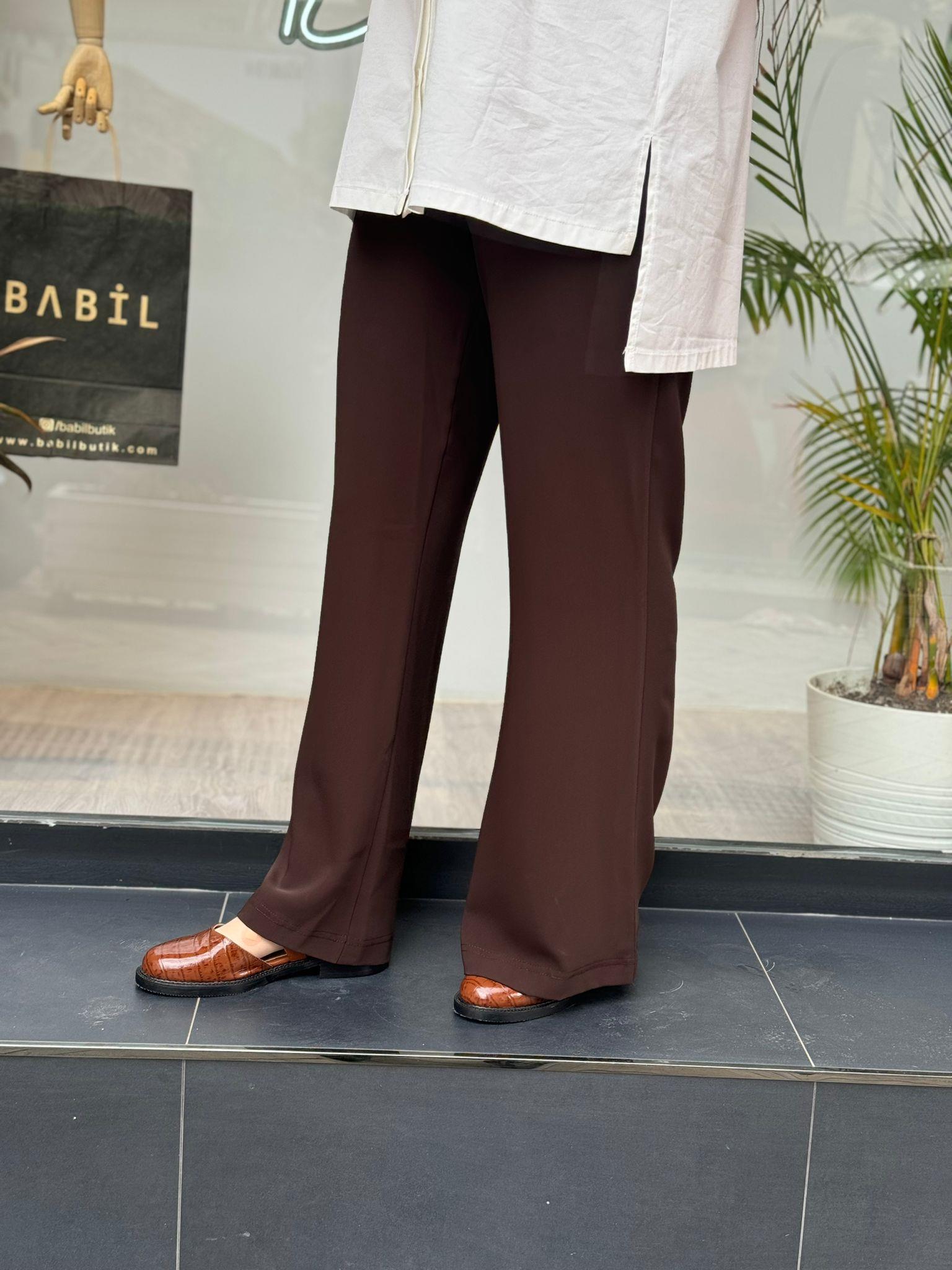 Misswhence Bol Paça Pantolon Kahve 35130