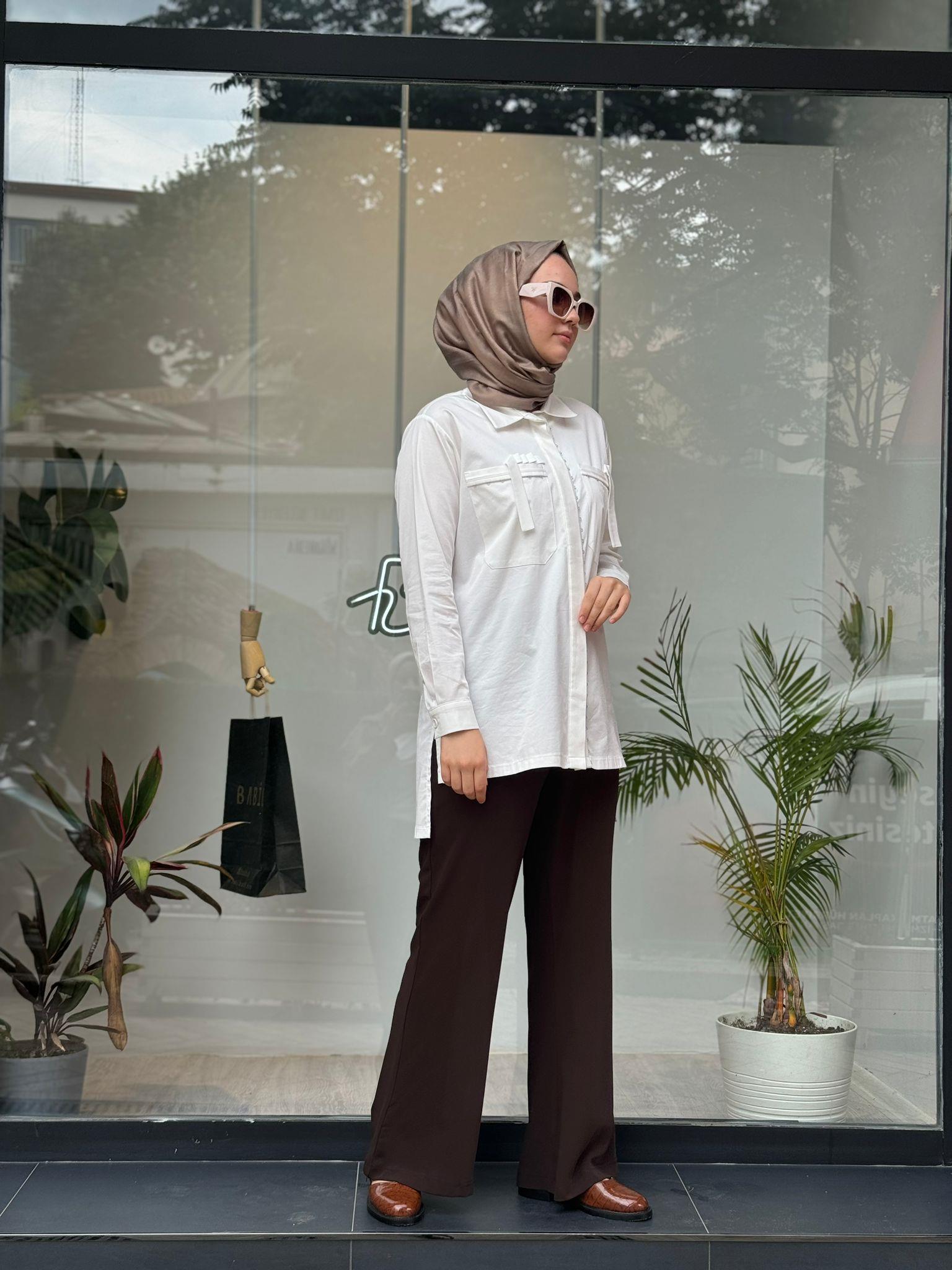 Misswhence Bol Paça Pantolon Kahve 35130